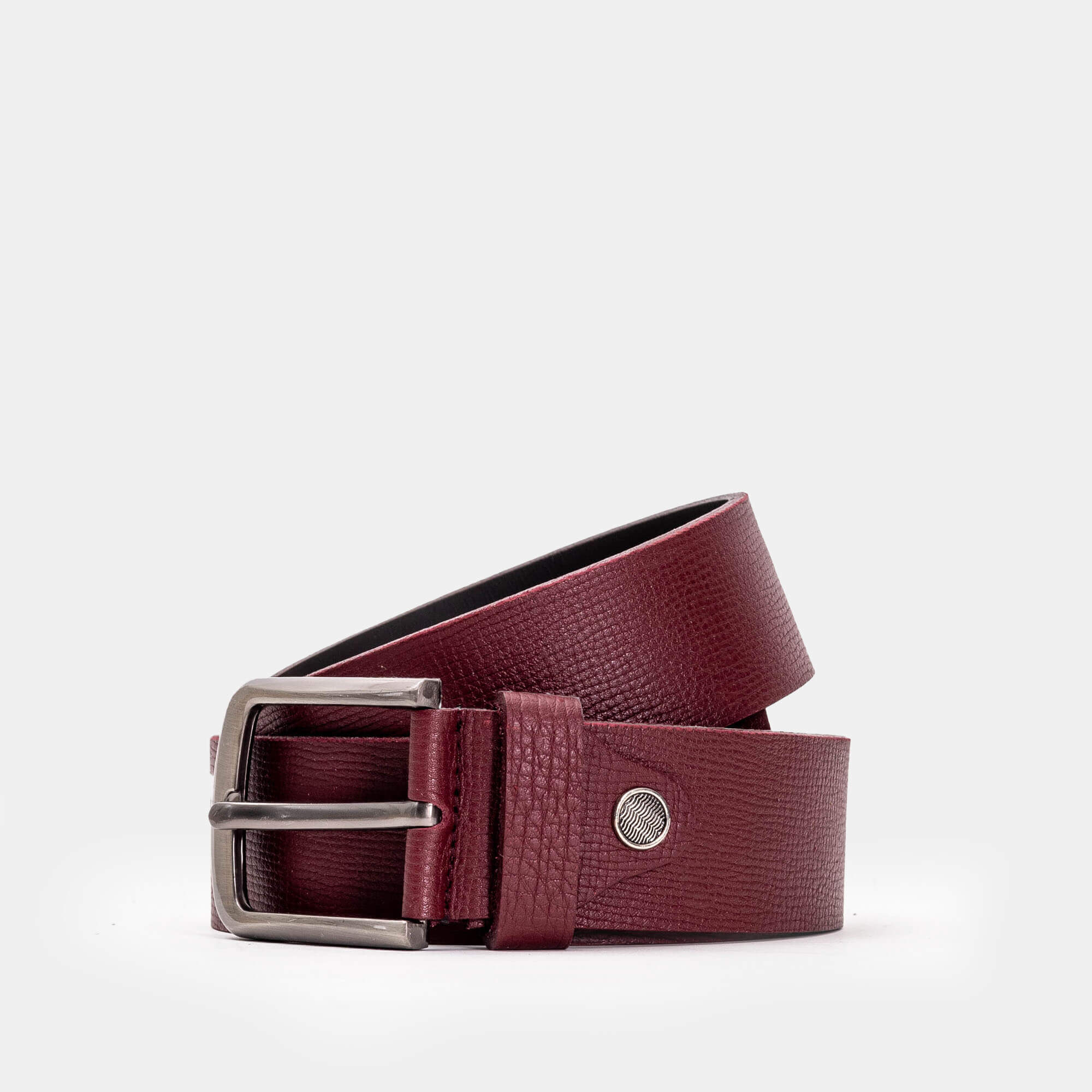 Volzak 001 Grained Bordeaux Leather Sports Belt