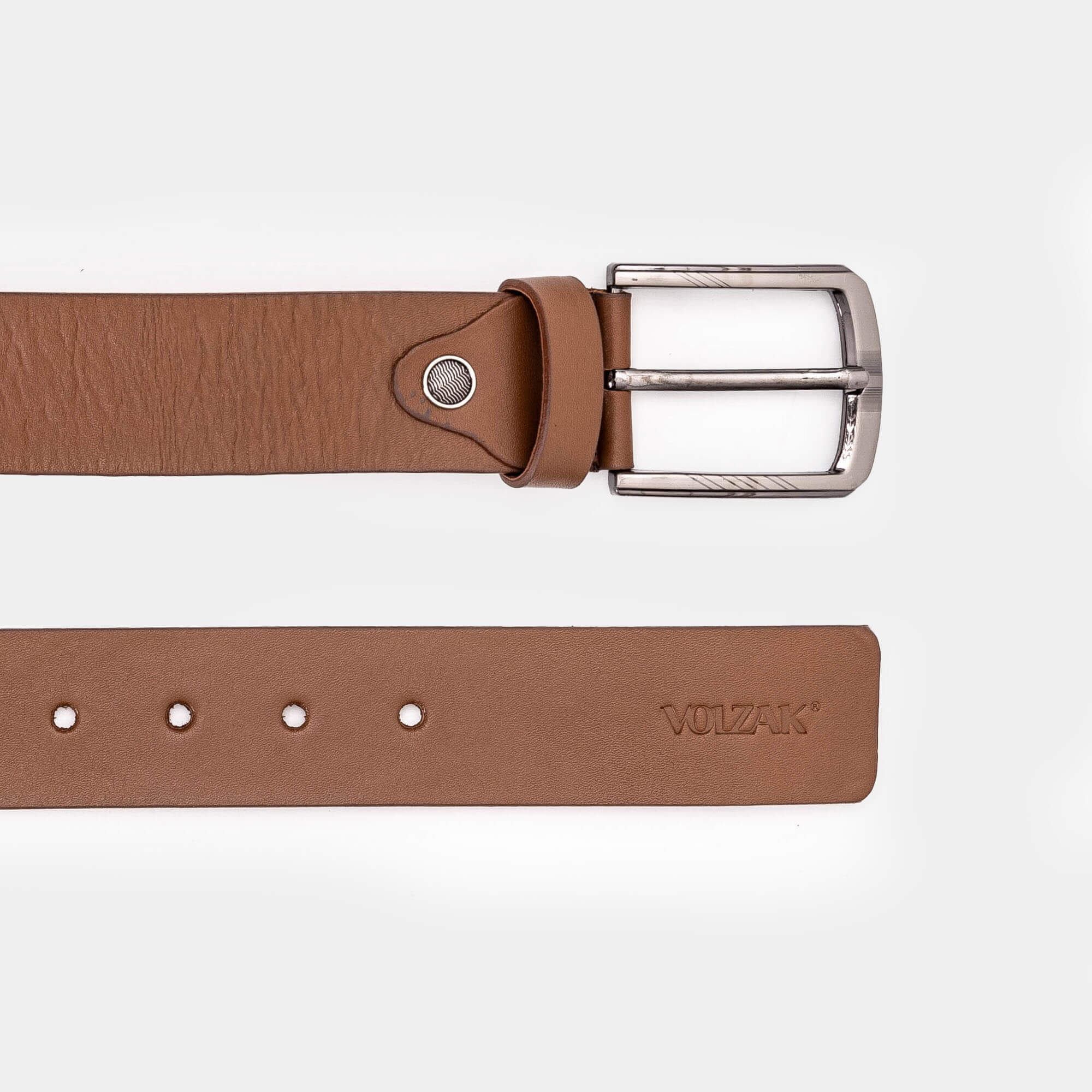 001 Ceinture sport en cuir Camel