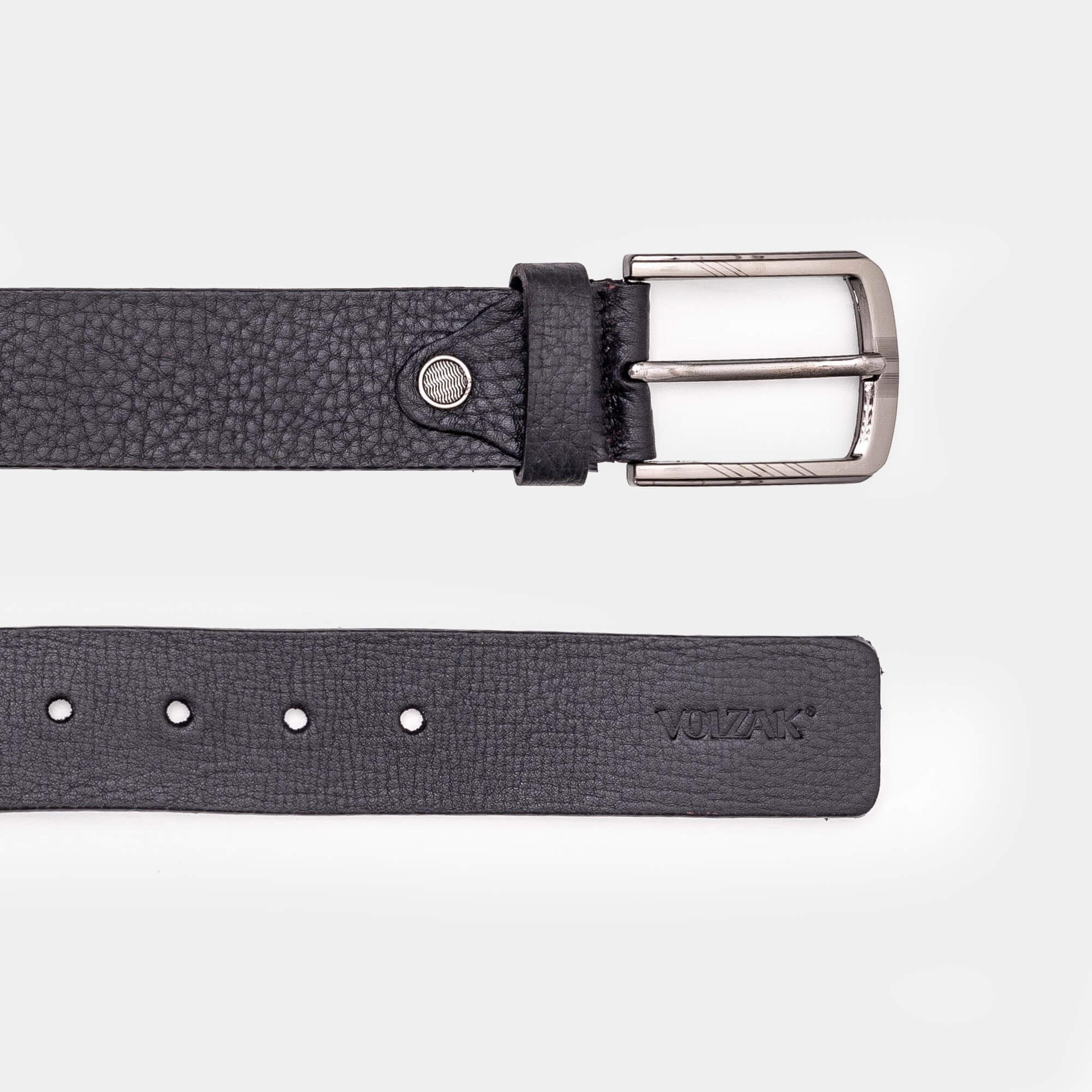 001 Ceinture sport en cuir Noir