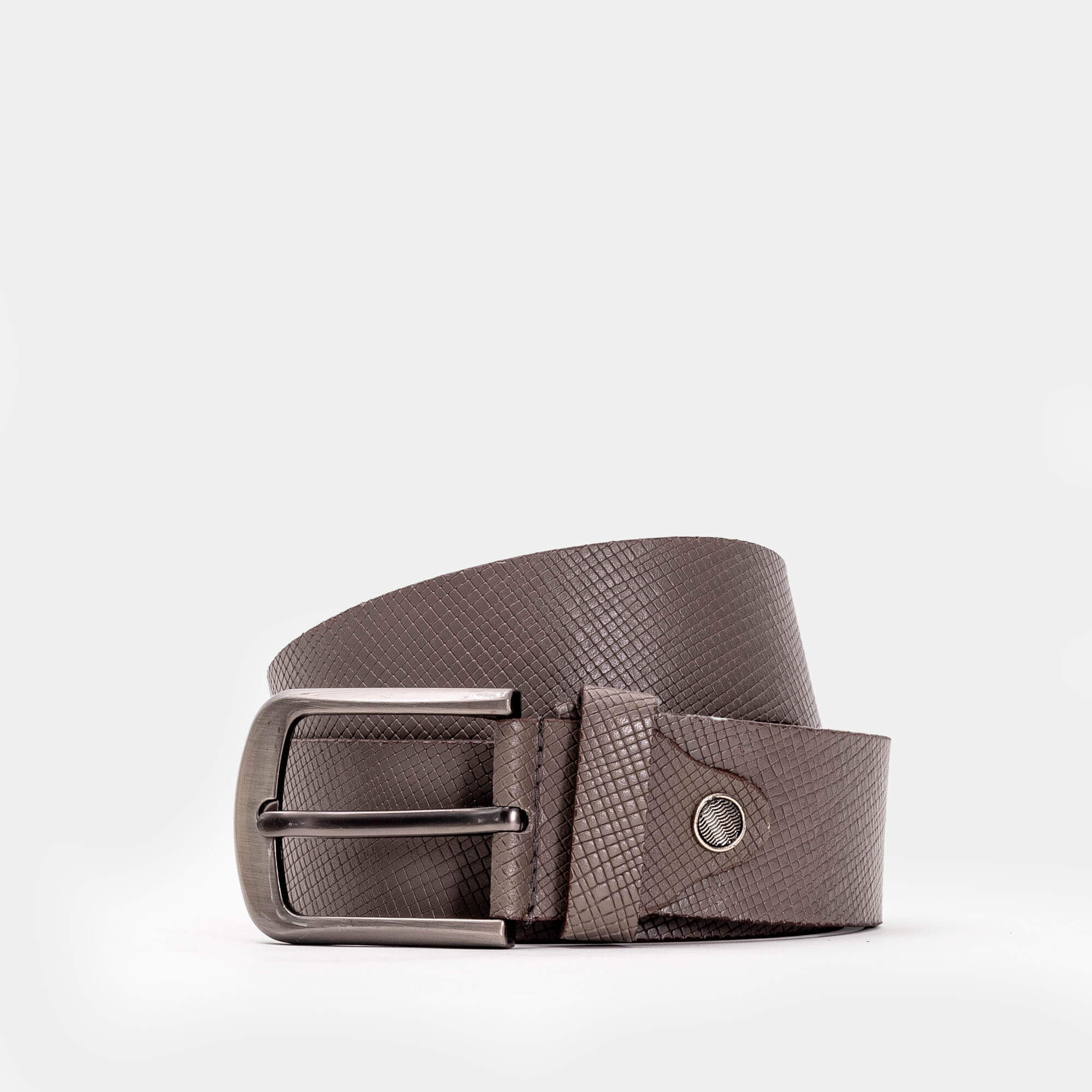 Volzak 001 Ceinture sport en cuir Taupe grainé