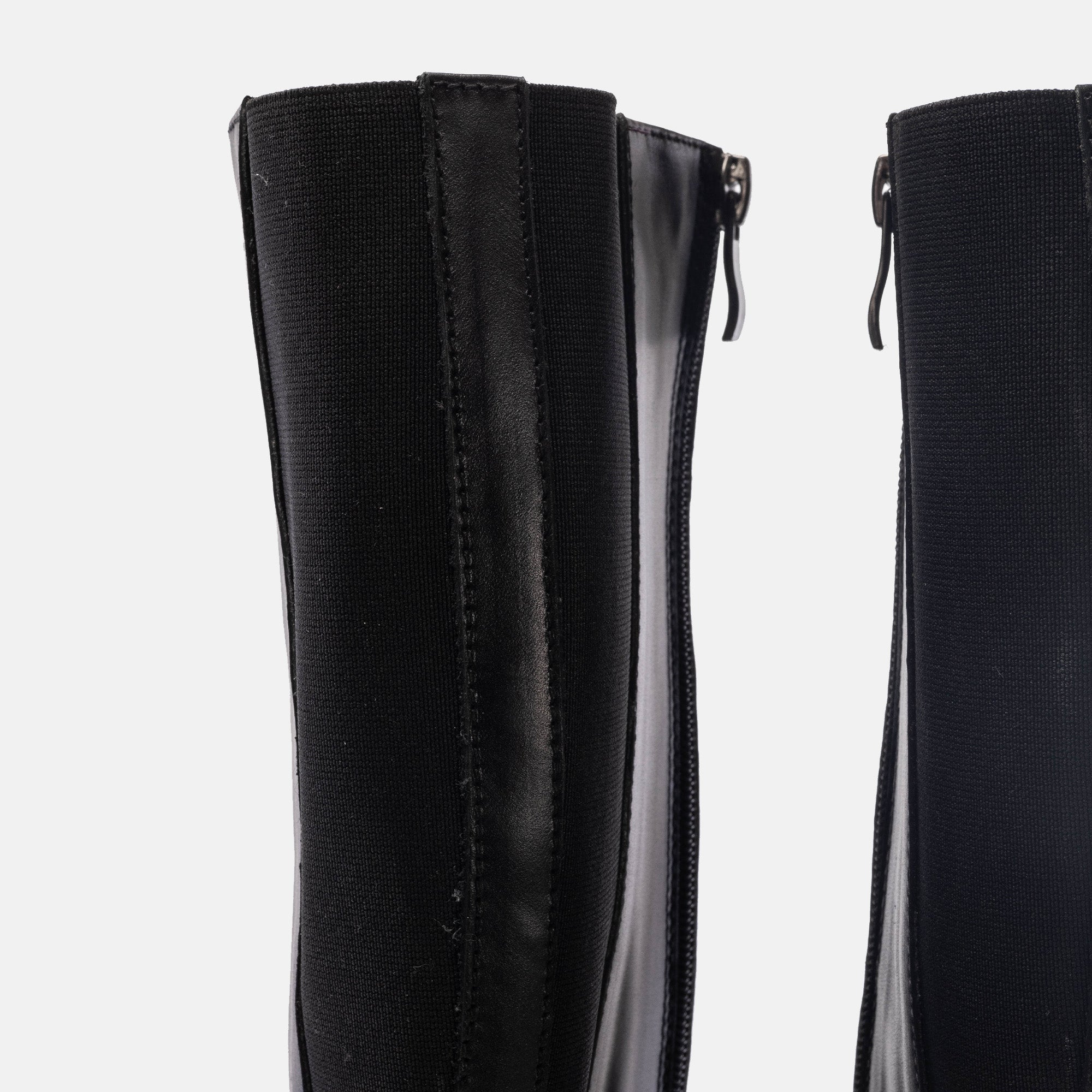 Volzak 066 Botte genouillère en cuir Noir