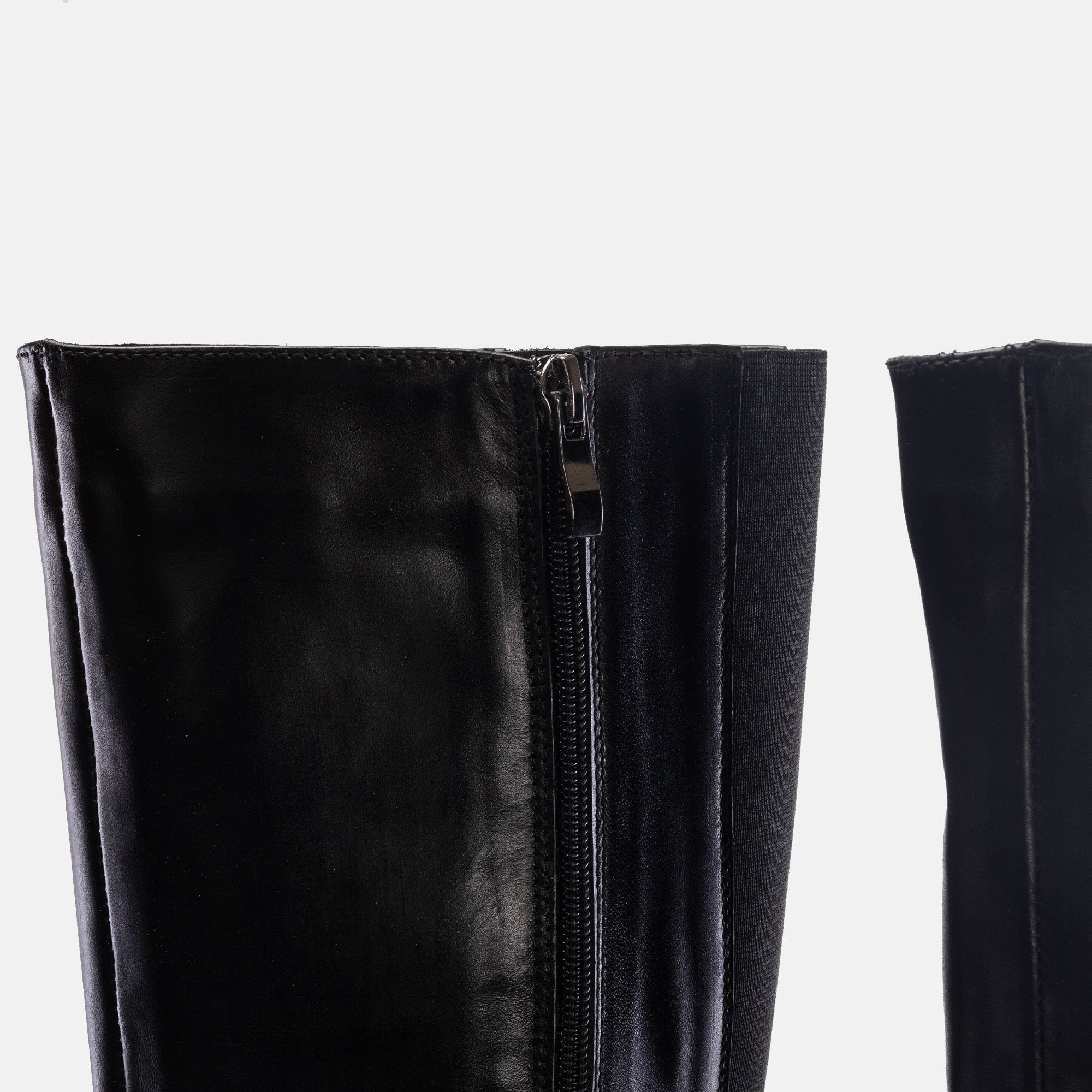 Volzak 066 Botte genouillère en cuir Noir