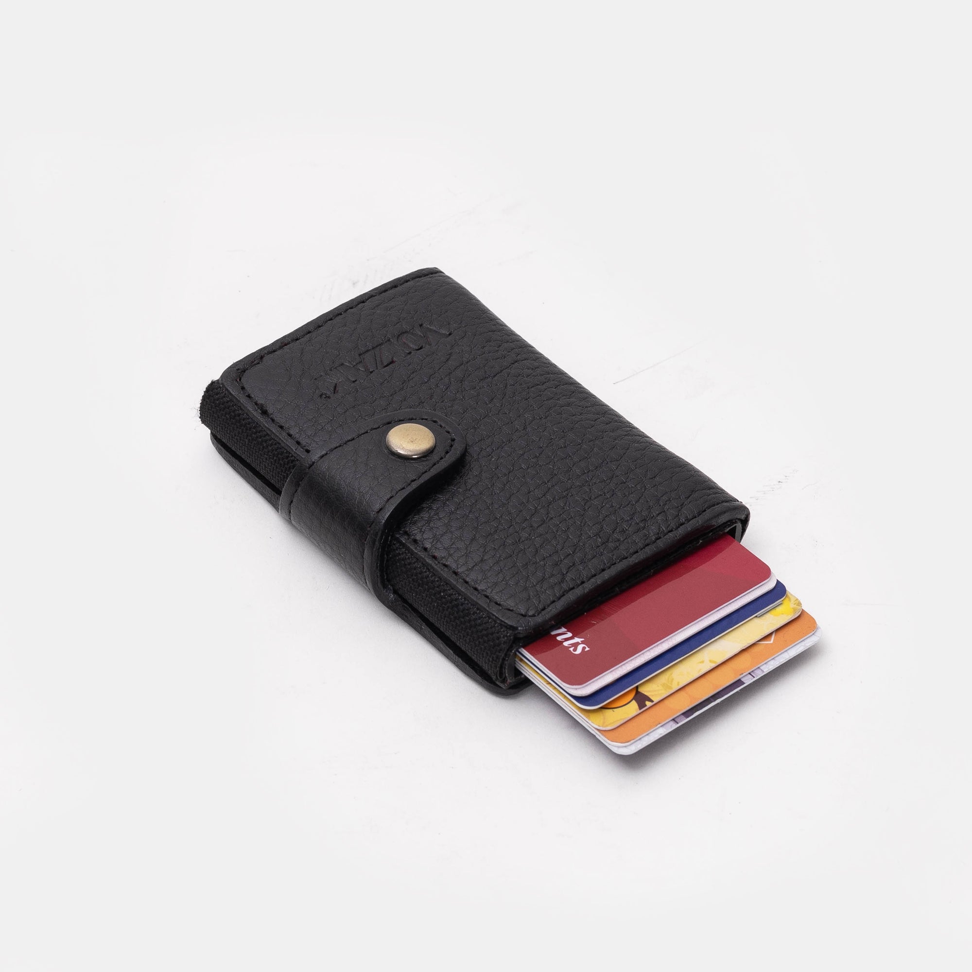 Volzak 080 Portefeuille En Cuir Noir Grainé