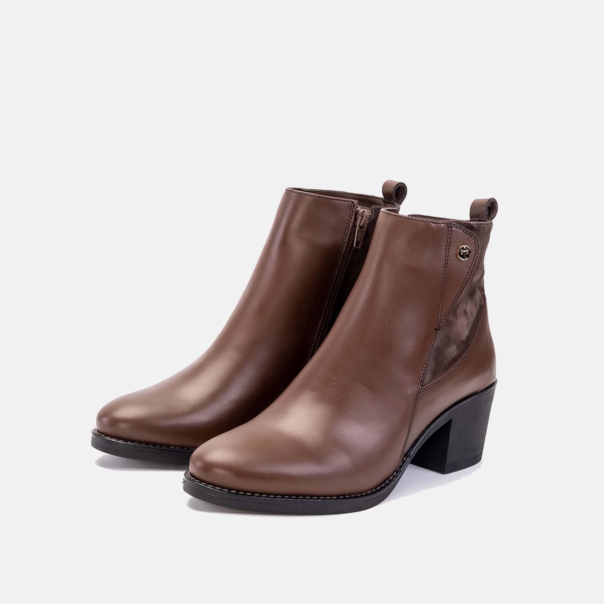 ''1105 Bottine en cuir Marron