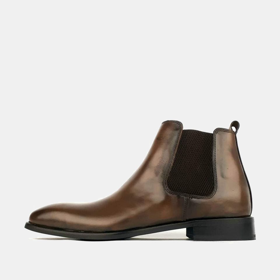 Volzak 1300 Bottine en cuir Marron vintage