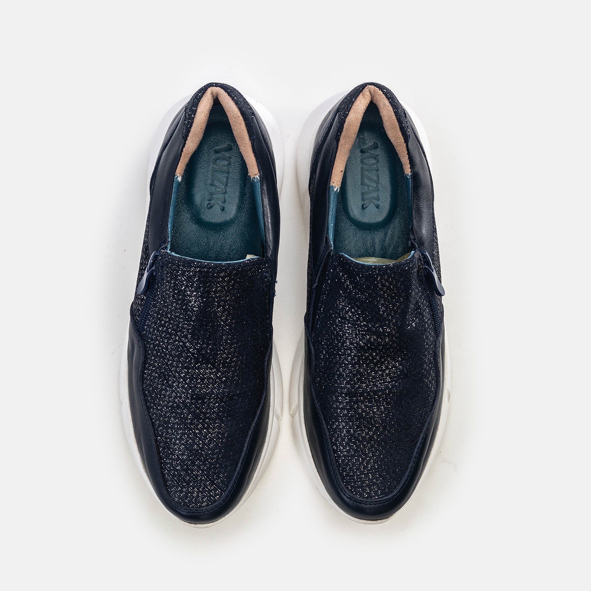 Volzak 178 Basket en cuir Bleu