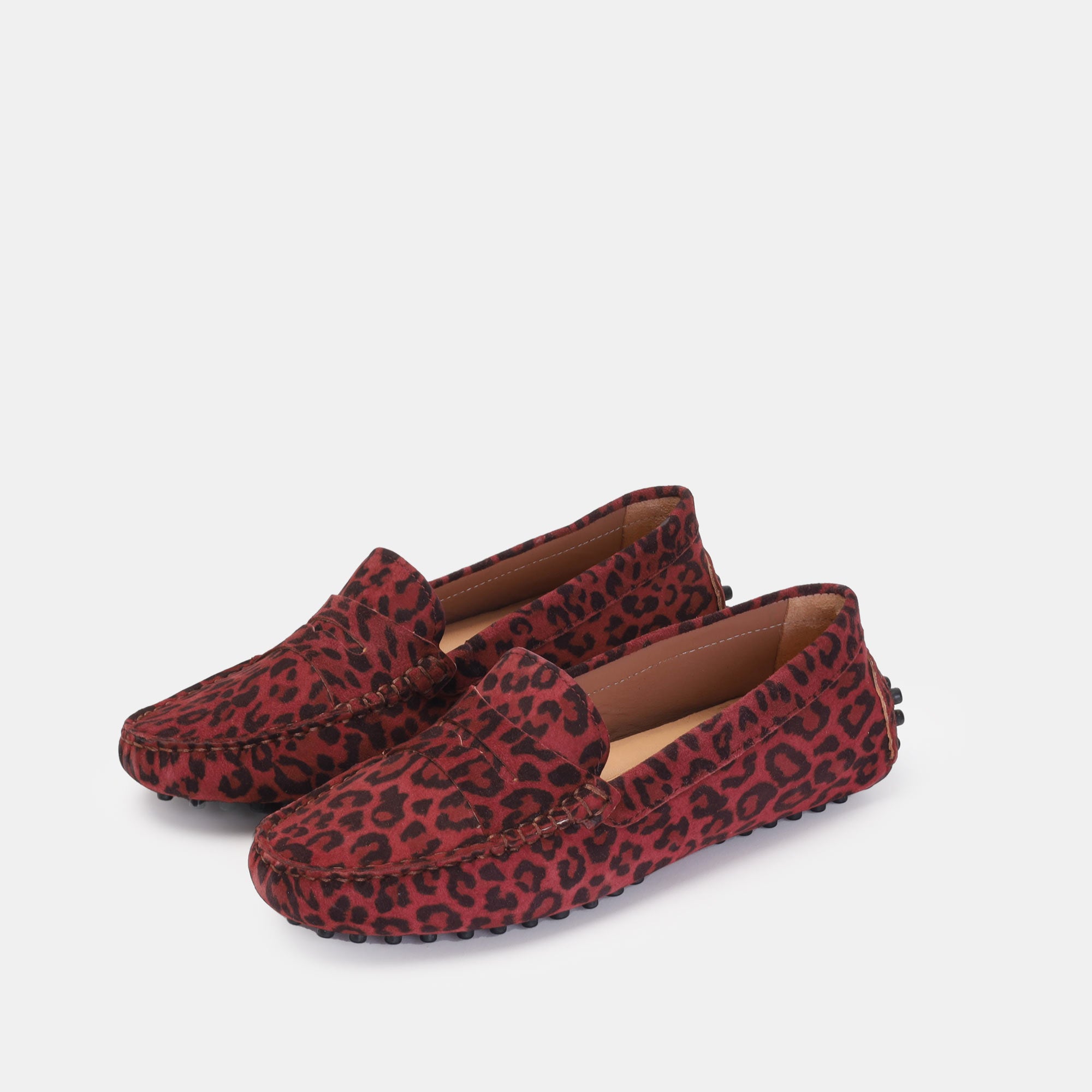 ''305 Mocassin en daim Bordeaux