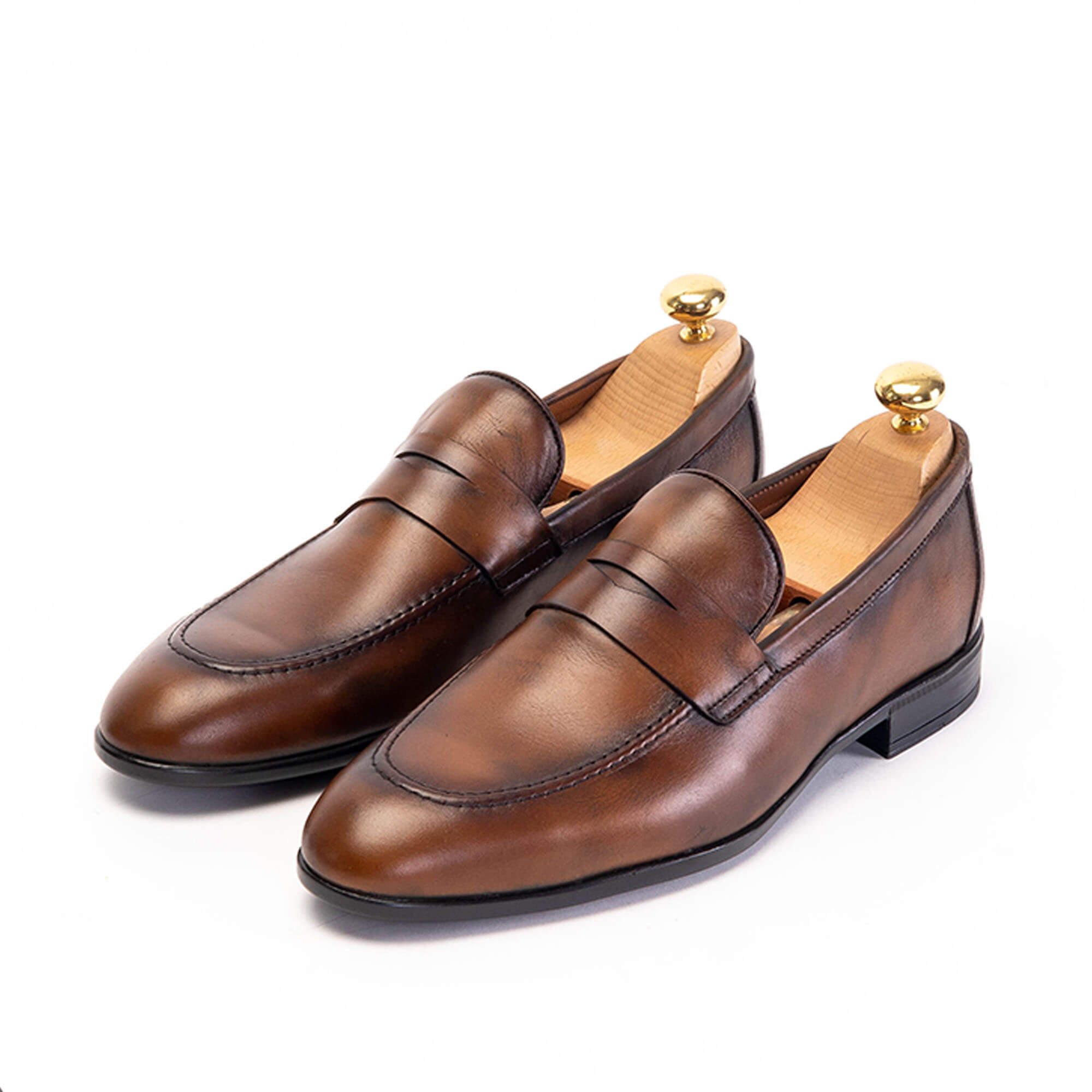 Volzak 5123 Chaussure cuir Marron vintage