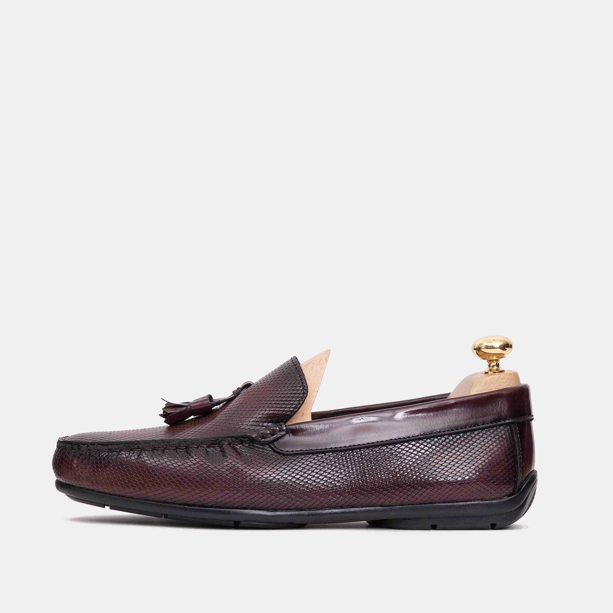 Volzak 5140 Mocassin en cuir Démasquable Bordeaux