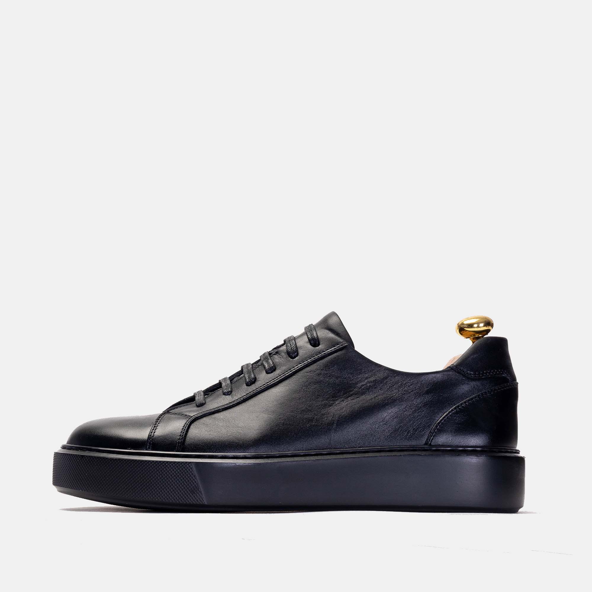 Basket en cuir cheap noir