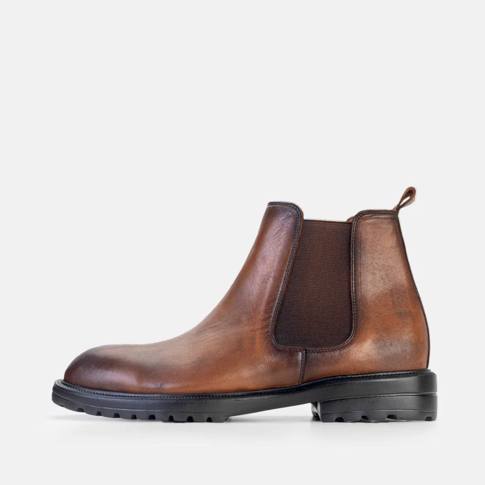 Volzak 5302 Bottine en cuir Marron Vintage