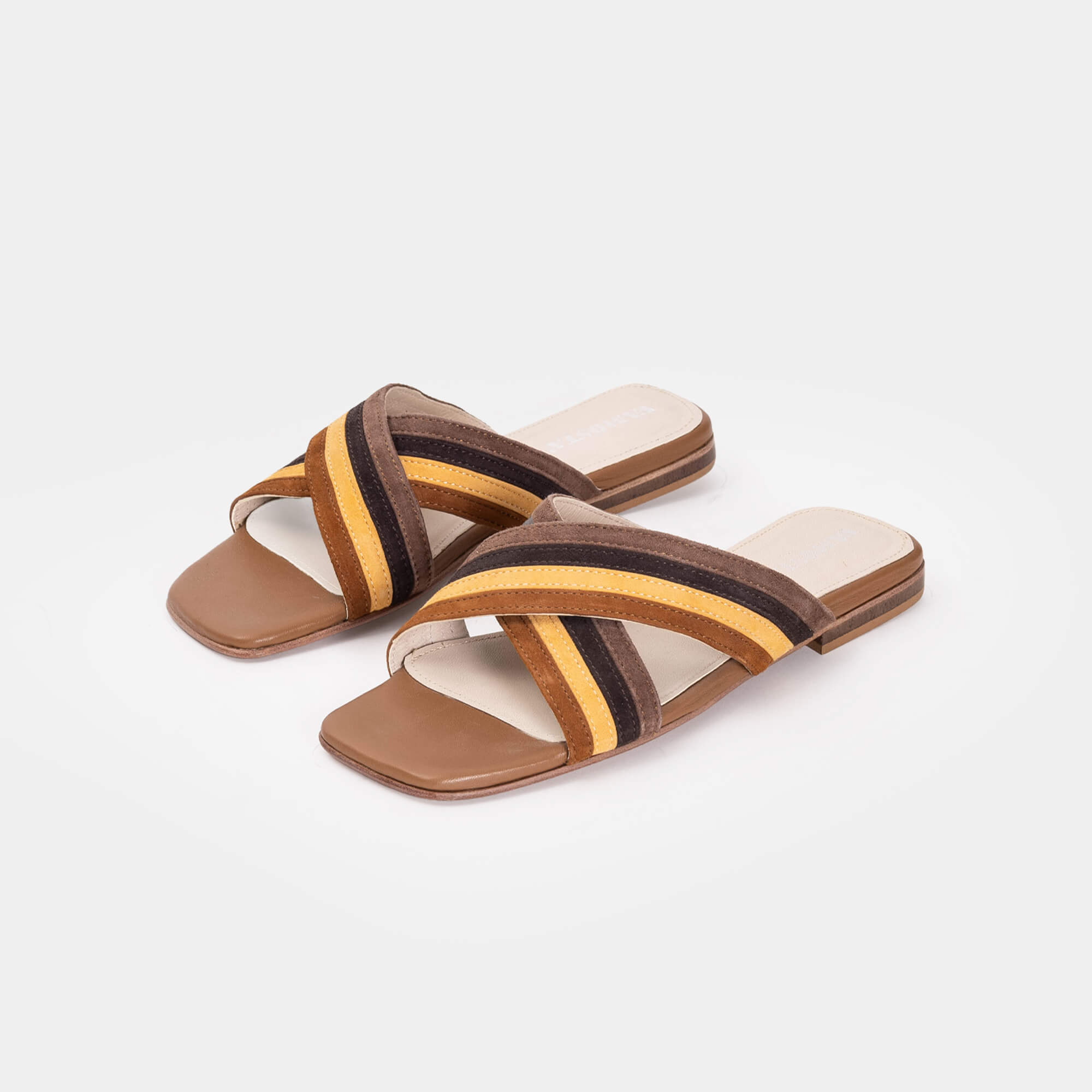 892 Sandale en cuir Camel