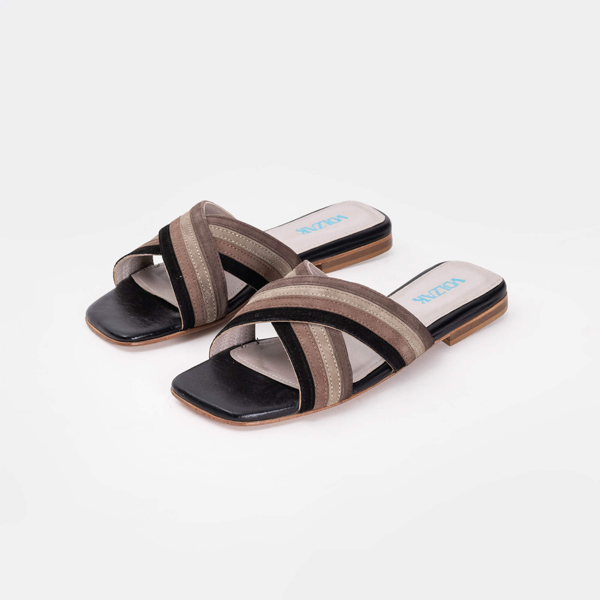 892 Sandale en cuir Gris