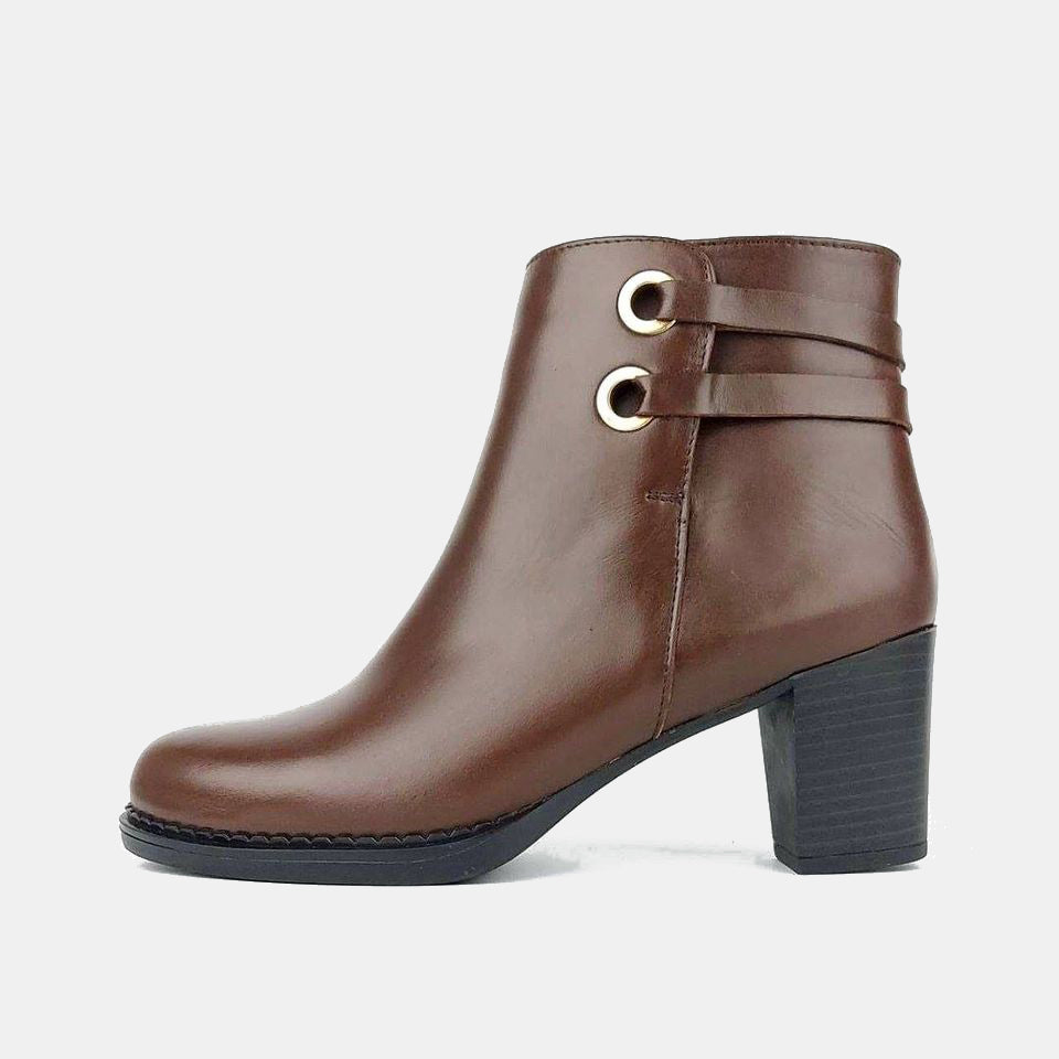 '907 botte en cuir marron