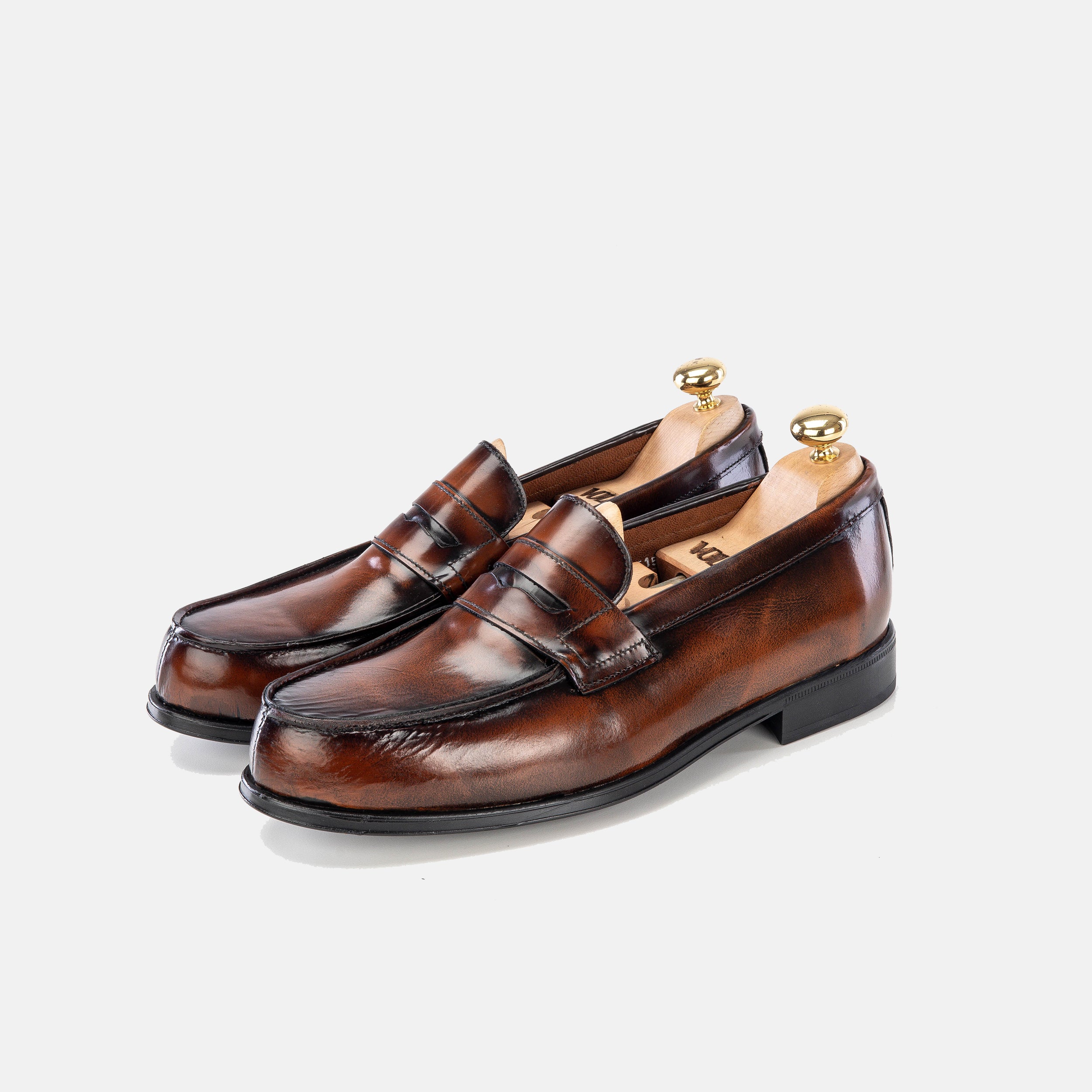 Volzak 5157 vintage brown removable leather loafer