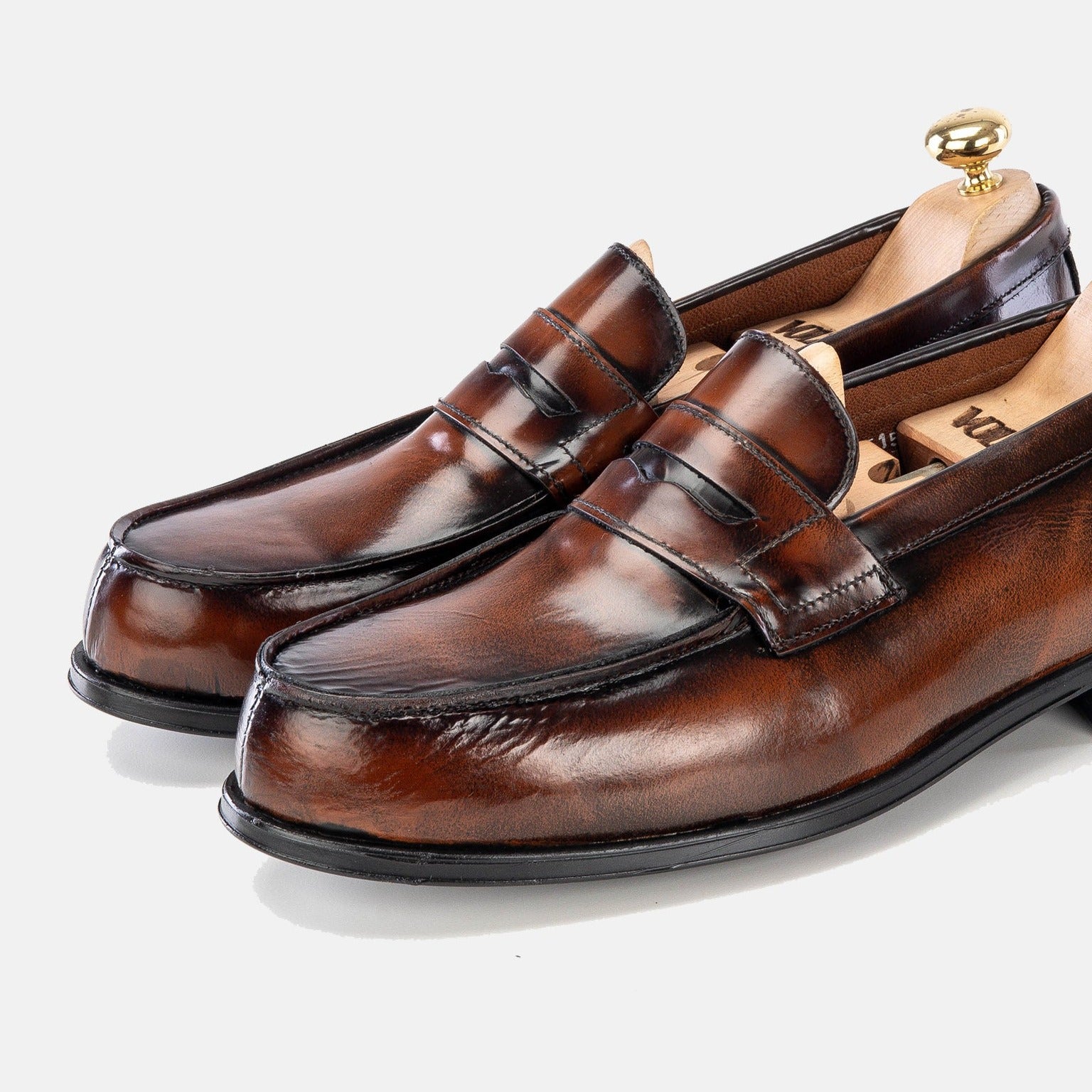 Volzak 5157 vintage brown removable leather loafer