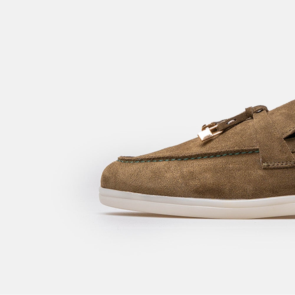 Volzak 32 mocassin en daim Vert