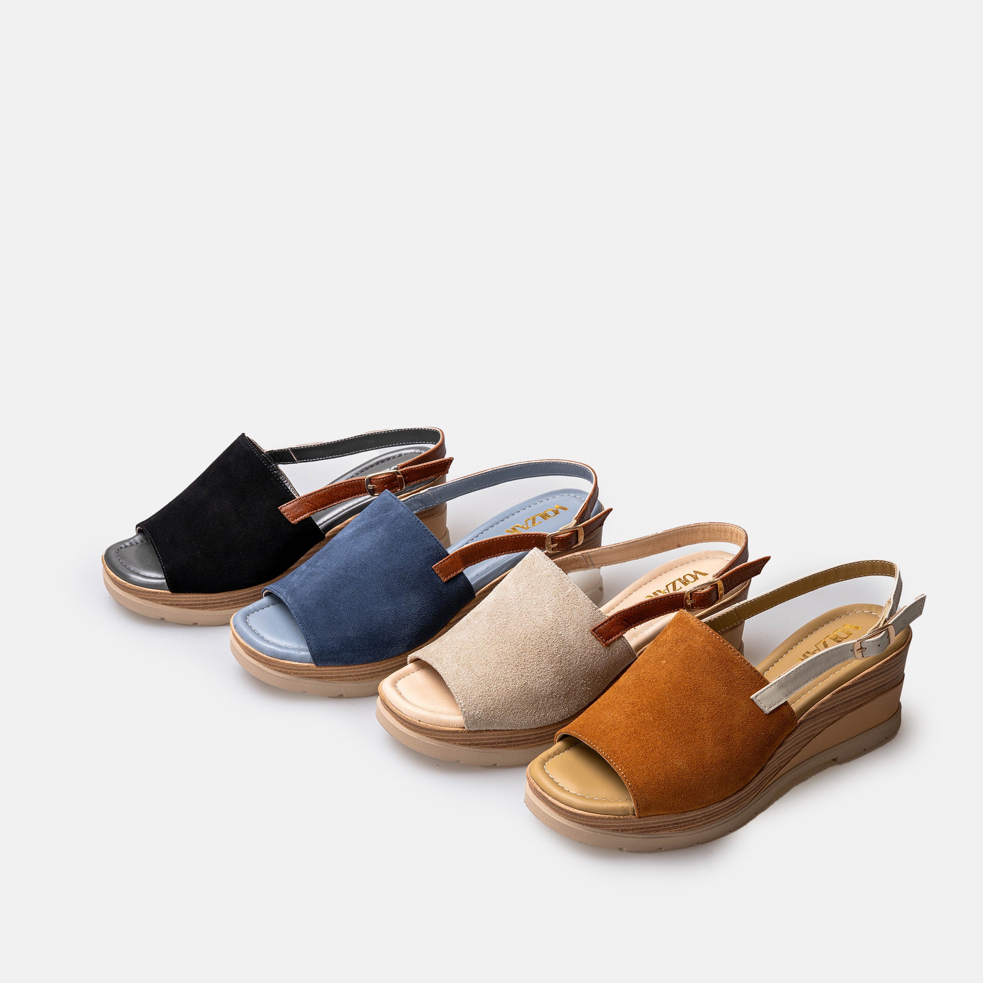 Volzak 5010 Sandale en daim Bleu