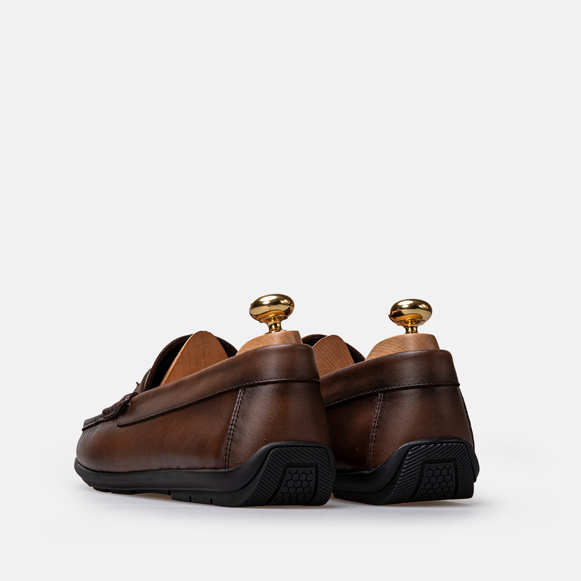 Volzak 5420 Mocassin en cuir Marron Vintage