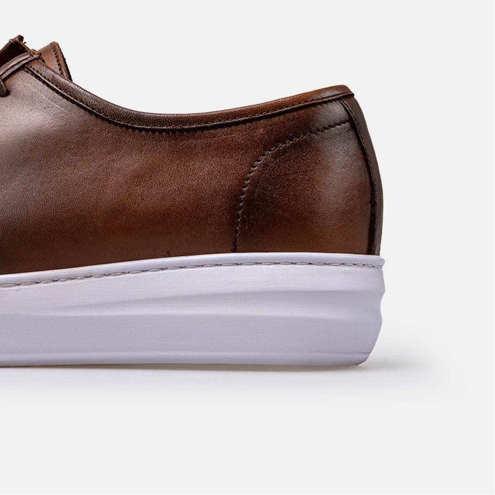 Volzak 5418 basket en cuir Marron Vintage