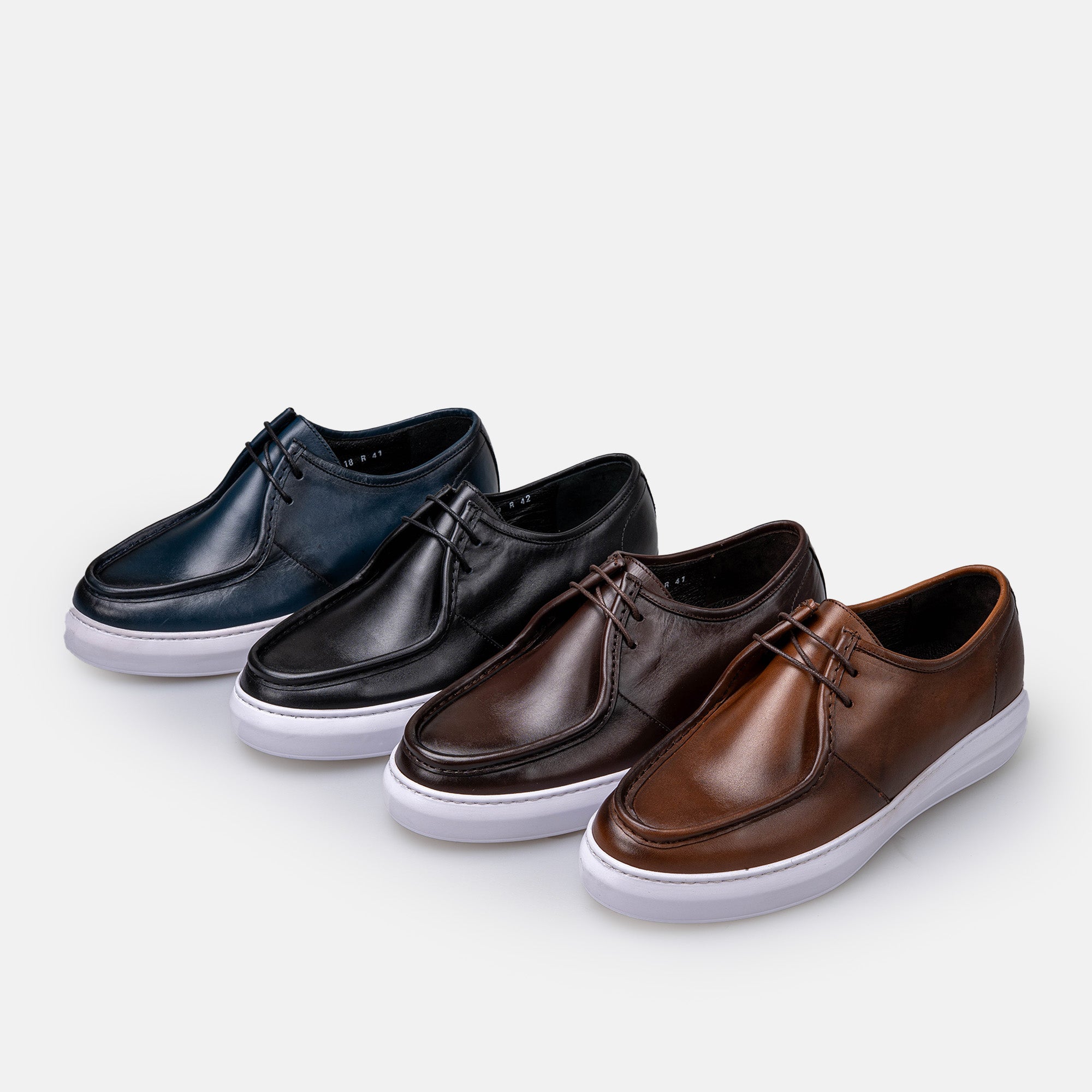 Volzak 5418 basket en cuir Marron Vintage