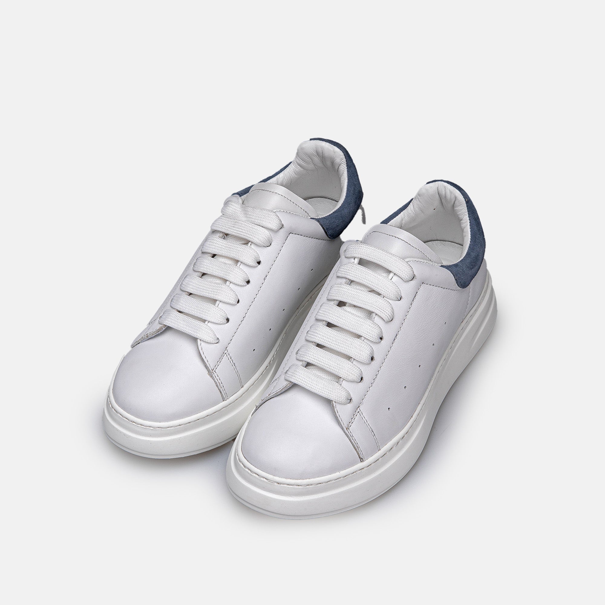 Volzak 3001 Basket en cuir Blanc Gris