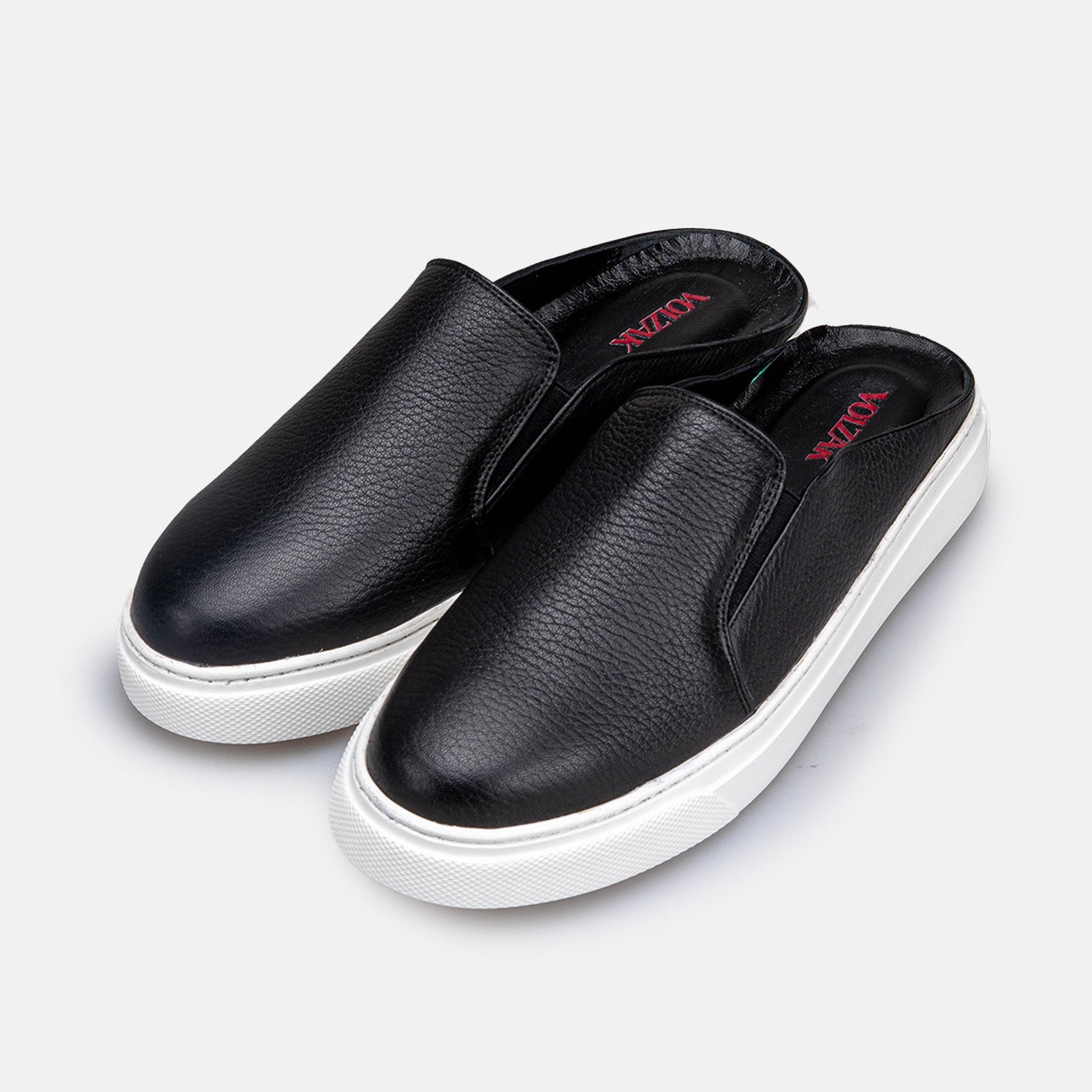 Volzak 301 Mule en cuir Noir