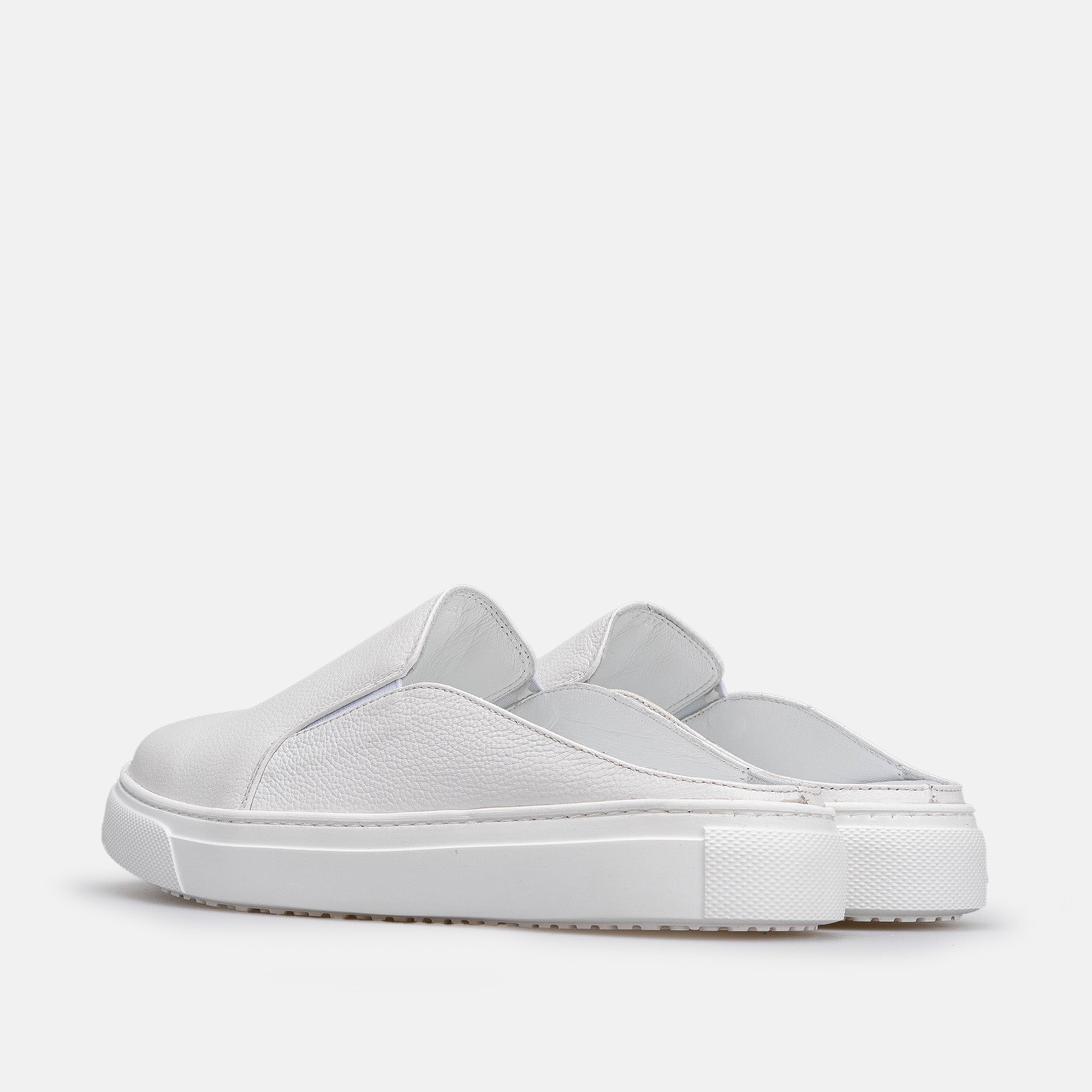 Volzak 301 Mule en cuir Blanc