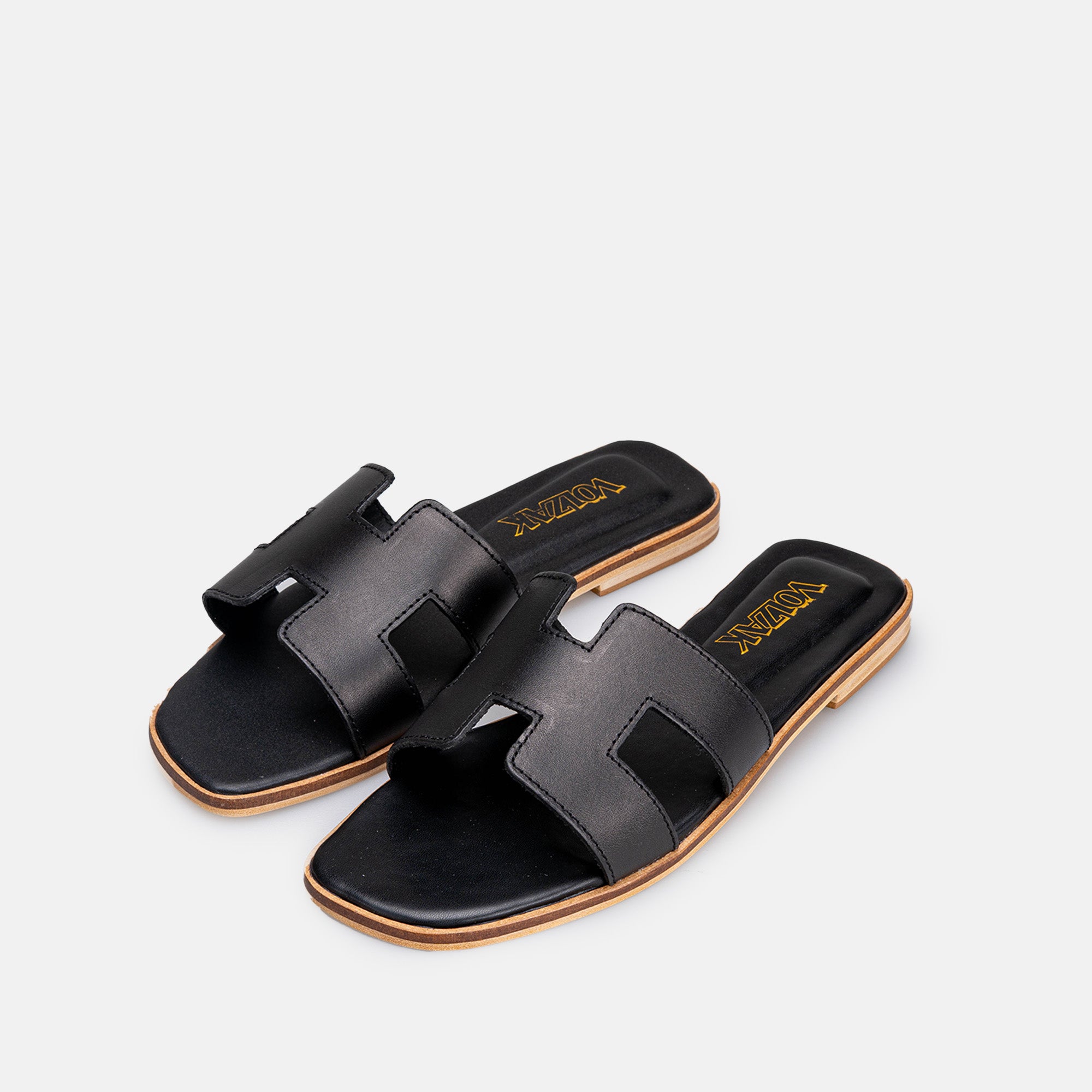 Volzak 900 Sandale en cuir Noir