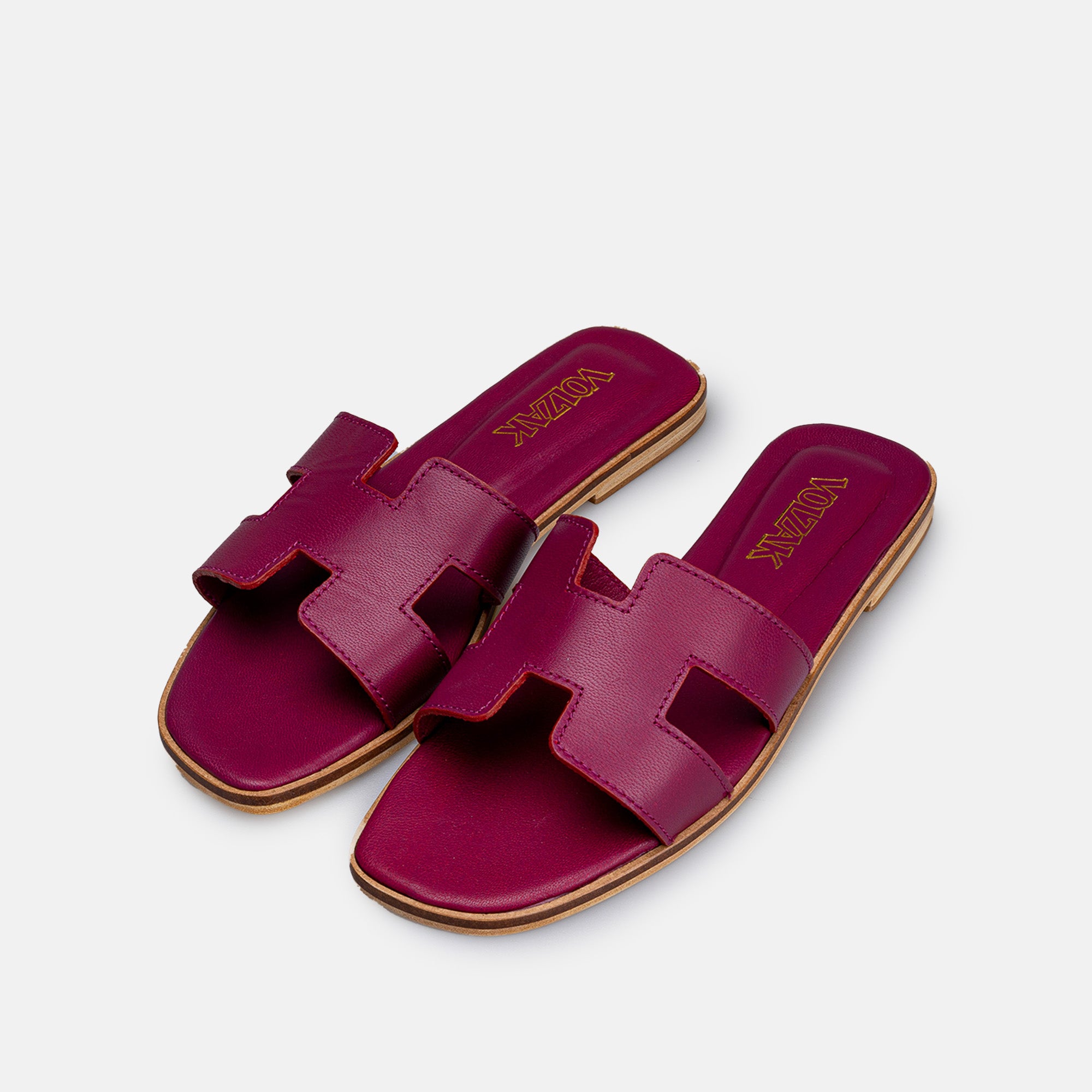 Volzak 900 Sandale en cuir Rose indien