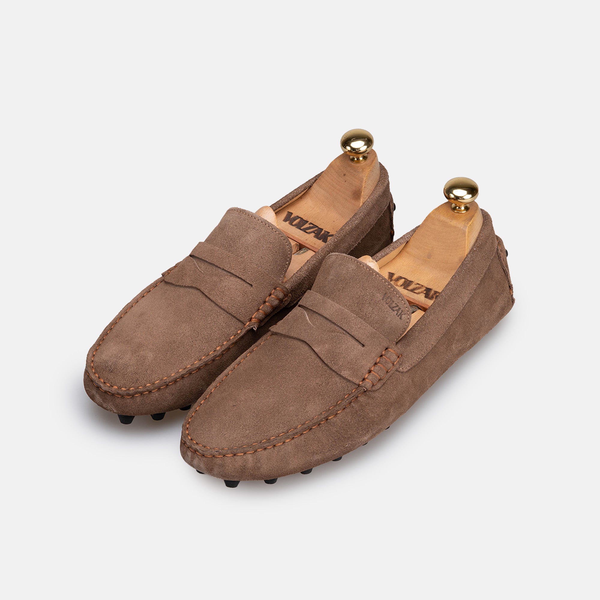 Volzak 2000 Mocassin en daim Taupe