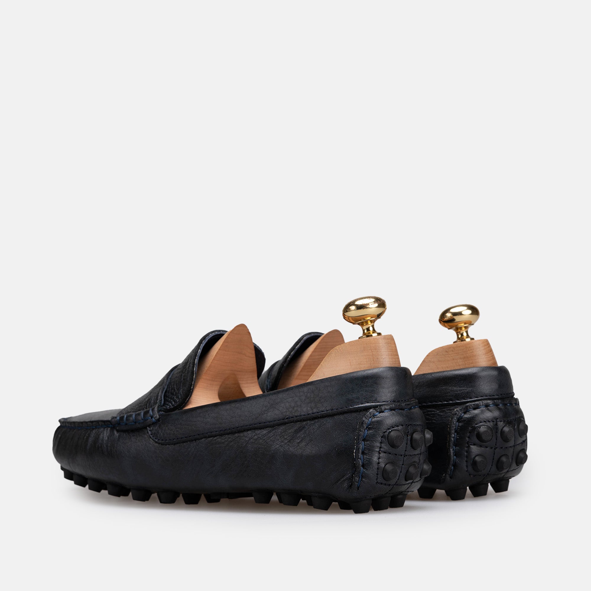 Volzak 2000 Mocassin en cuir Bleu Minéral