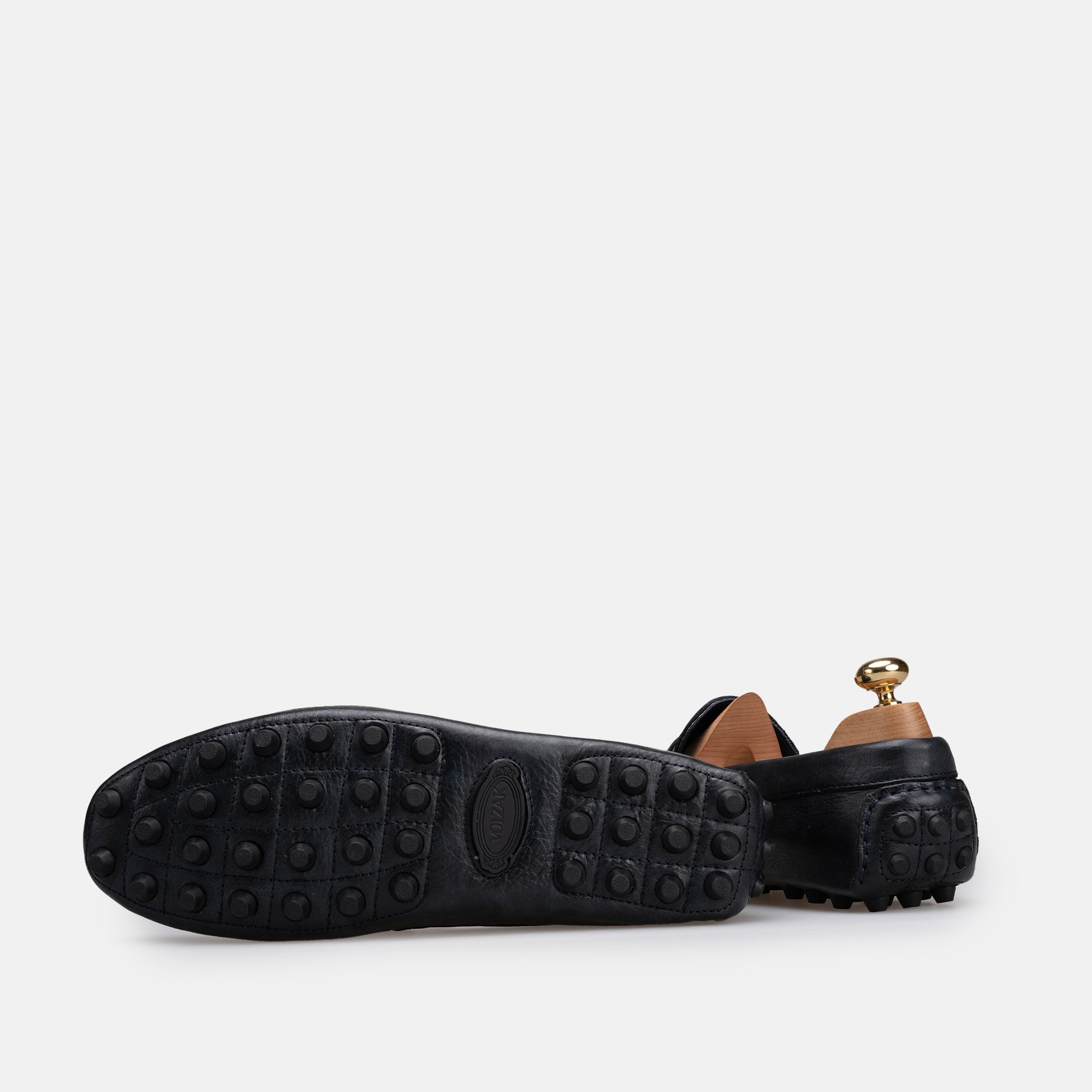 Volzak 2000 Mocassin en cuir Bleu Minéral