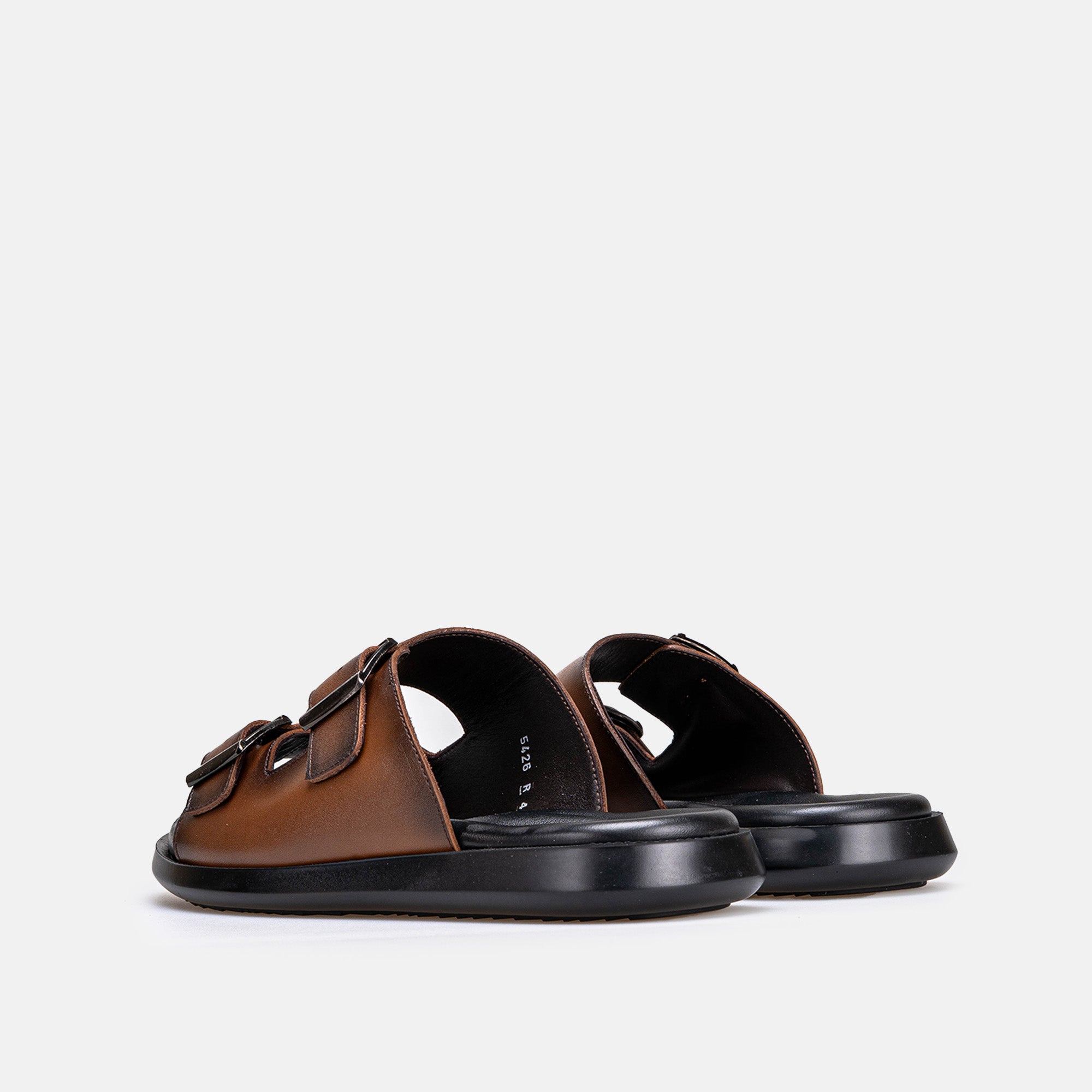 Volzak 5426 Sandale en cuir Marron vintage