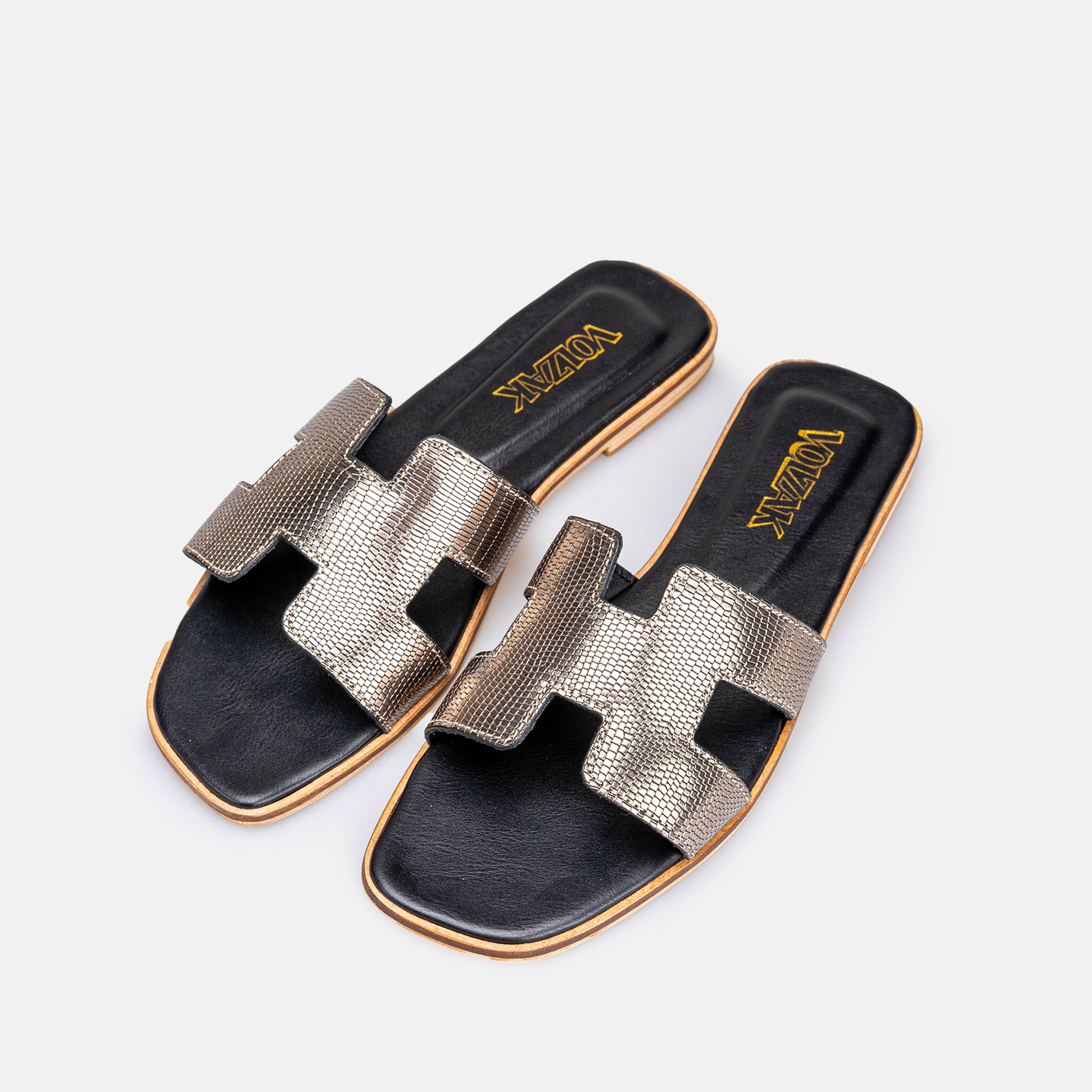 Volzak 900 Sandale en cuir Argenté brillant (Édition Limitée)