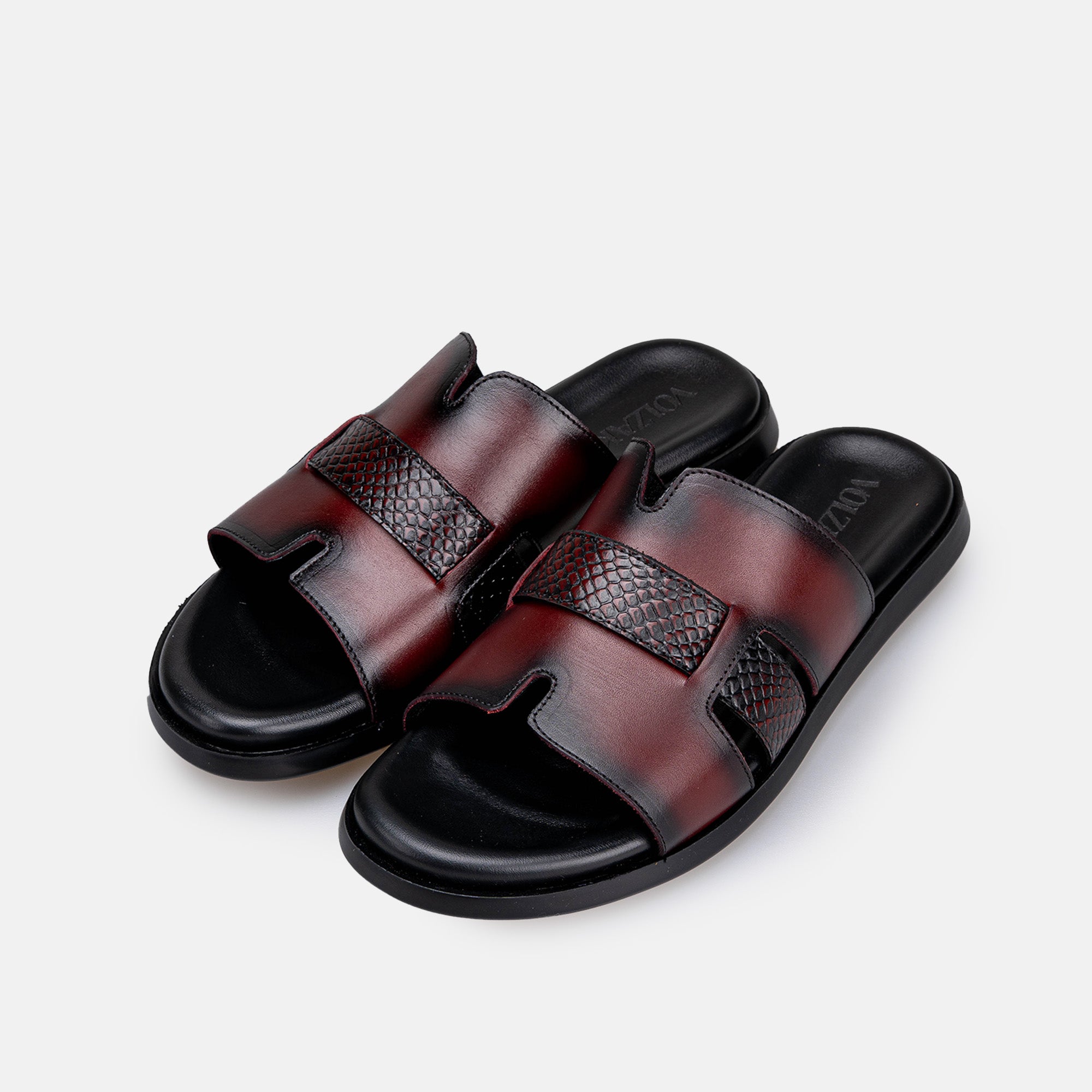 Volzak 5427 Sandale en cuir Bordeaux