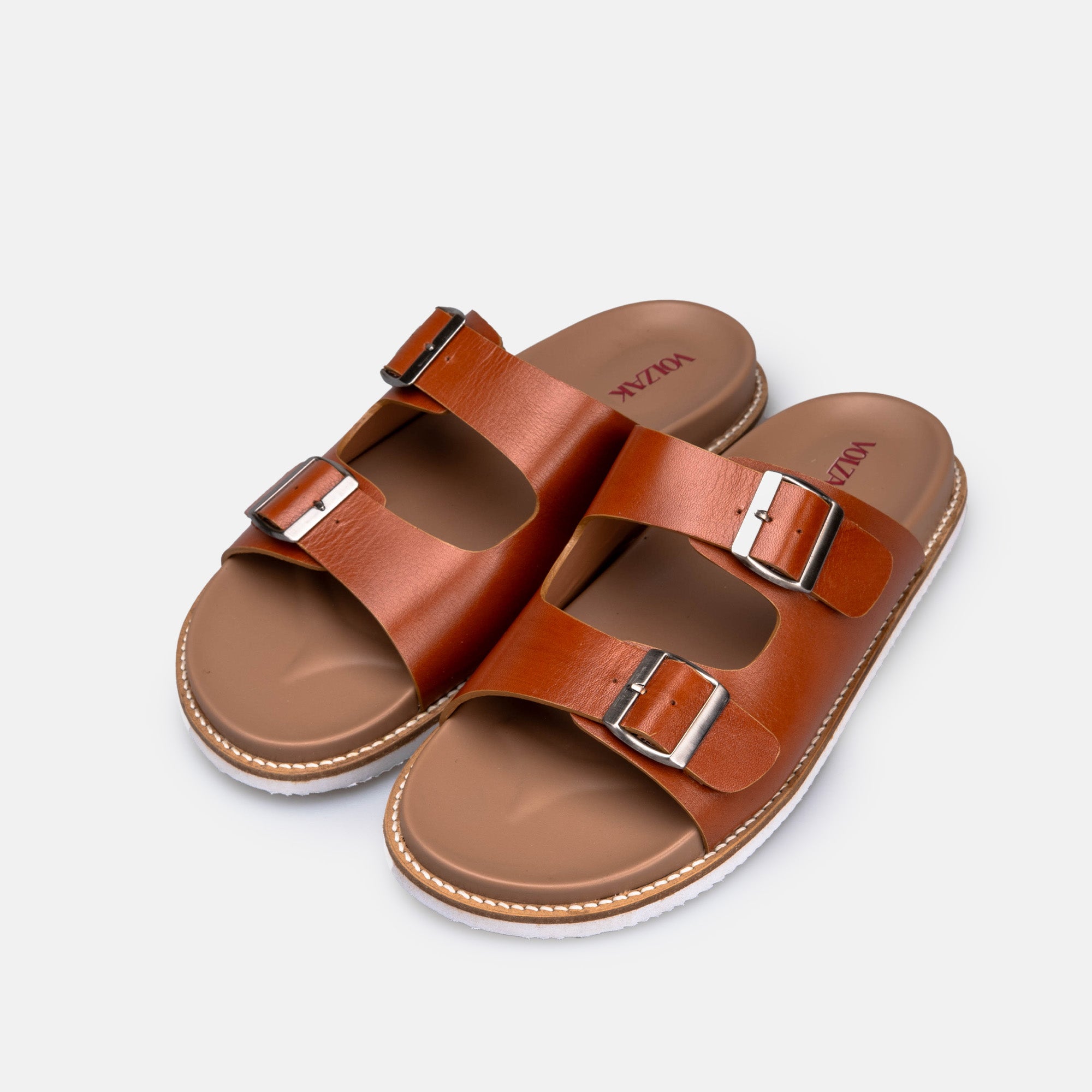 Volzak 360 Sandale en cuir Camel