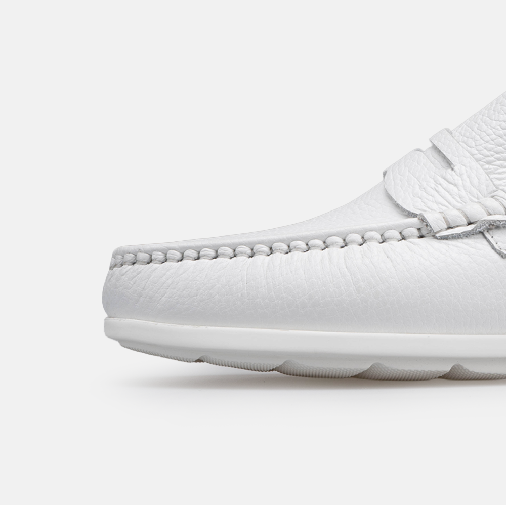 Volzak 046 Mocassin en cuir Blanc
