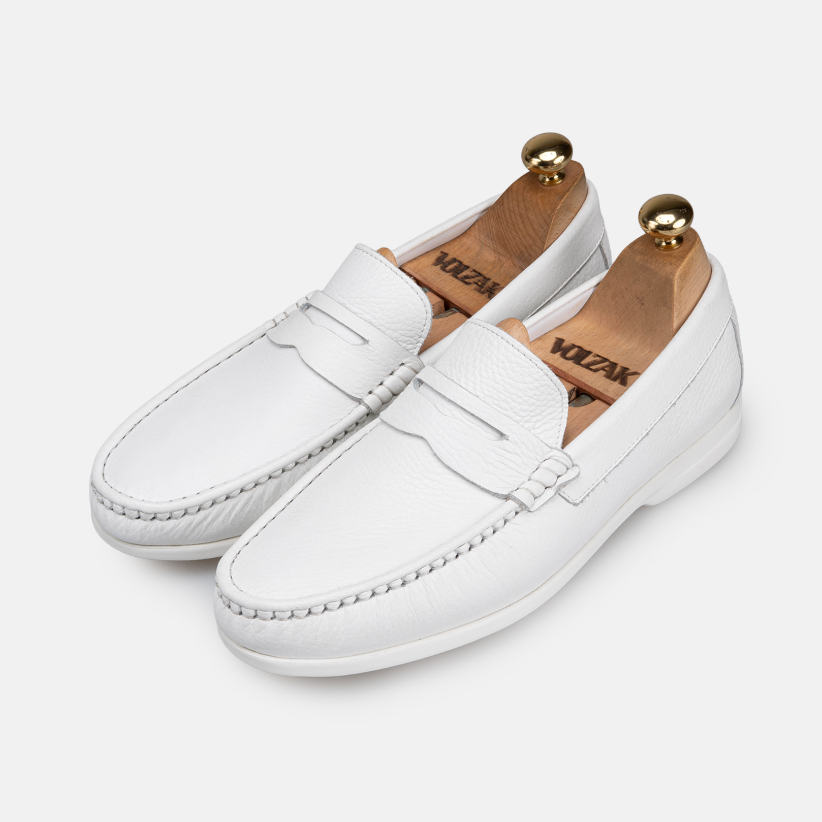 Volzak 046 Mocassin en cuir Blanc