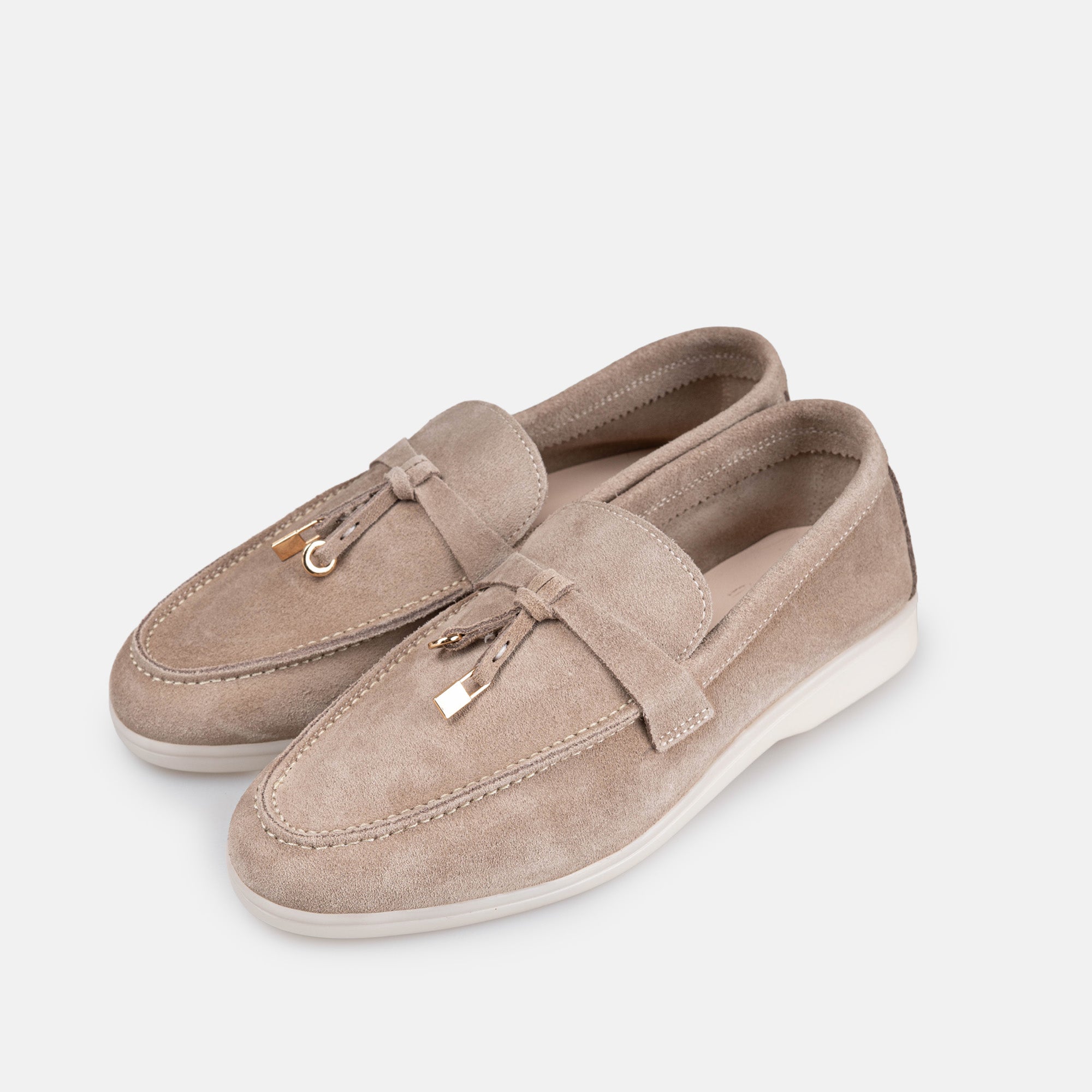 Volzak 32 mocassin en daim Taupe