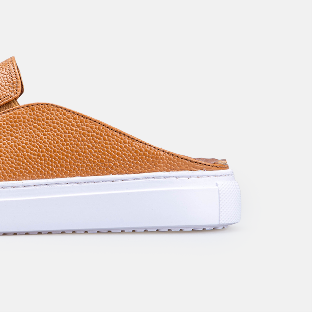 Volzak 301 Mule en cuir Camel