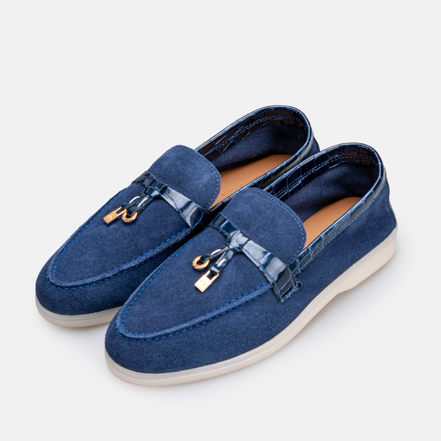 Volzak 32 s mocassin en daim Bleu