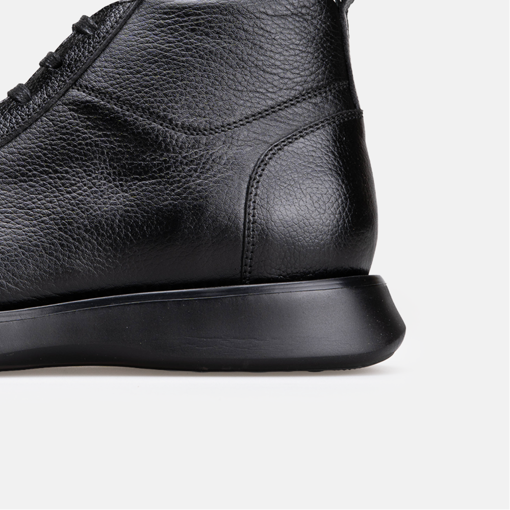 Volzak 5539 Bottine en cuir Noir Grainé