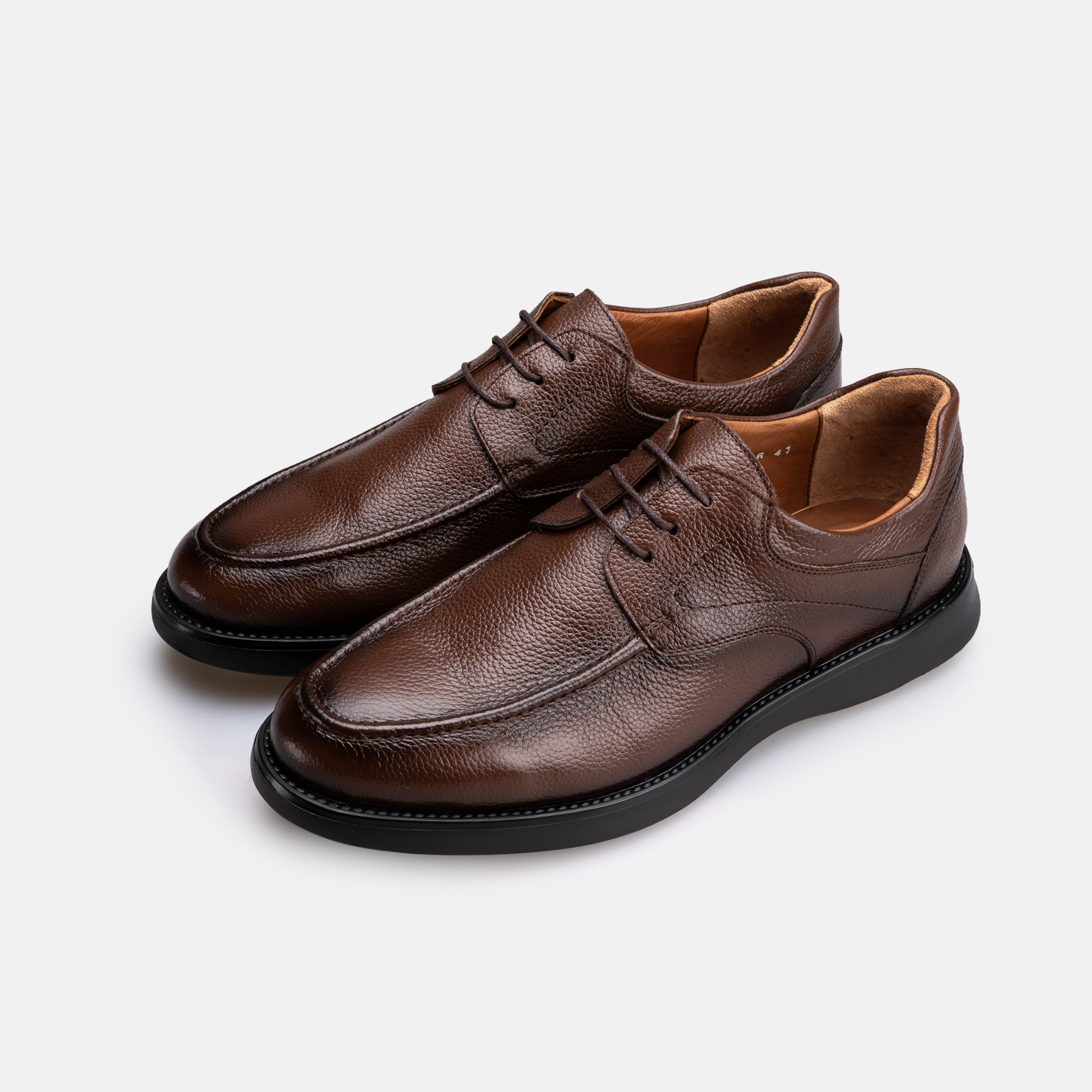 Volzak 5523 chaussure en cuir Marron Grainé