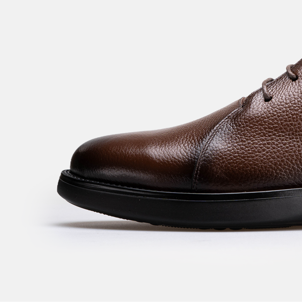 Volzak 5538 Bottine en cuir Marron Grainé