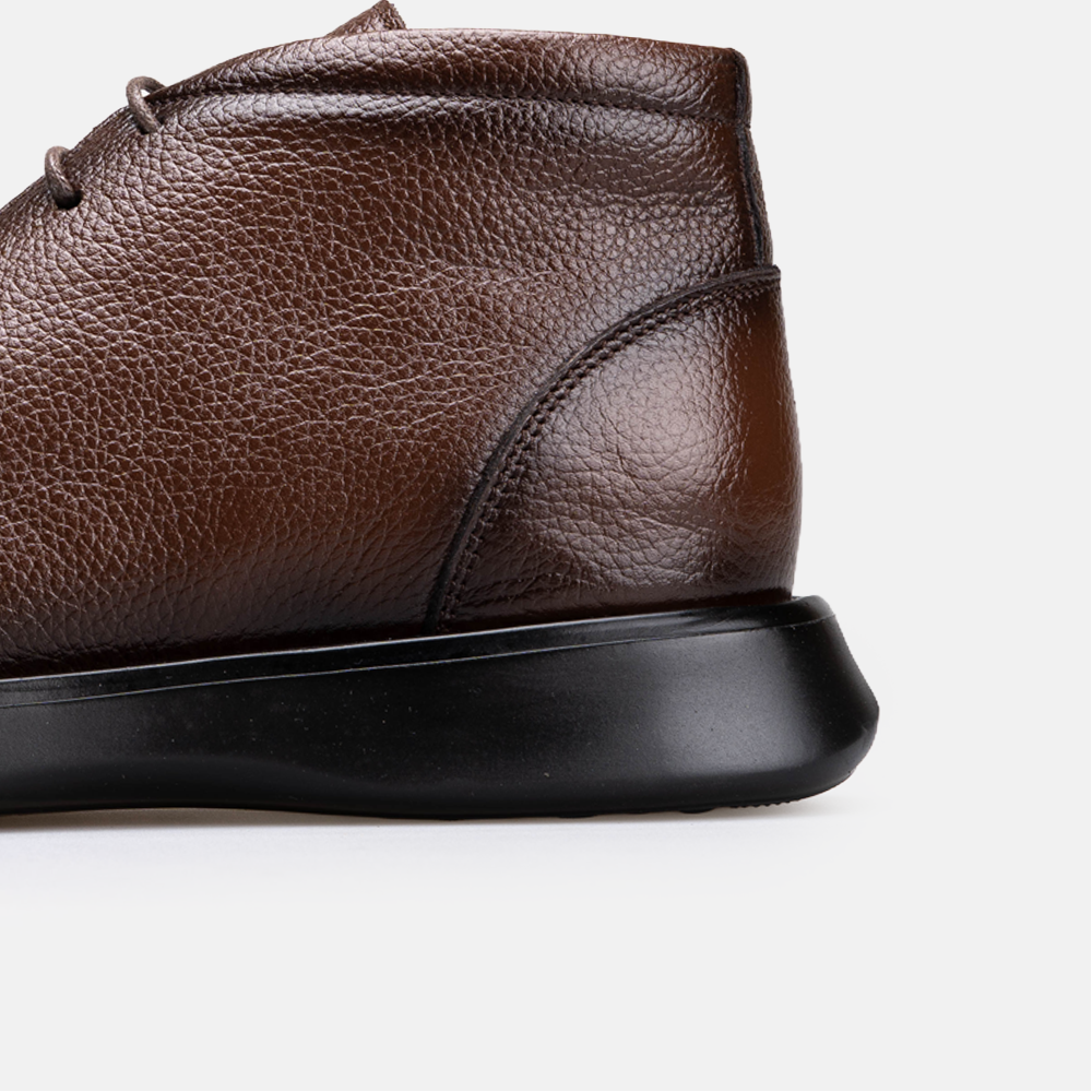 Volzak 5538 Bottine en cuir Marron Grainé