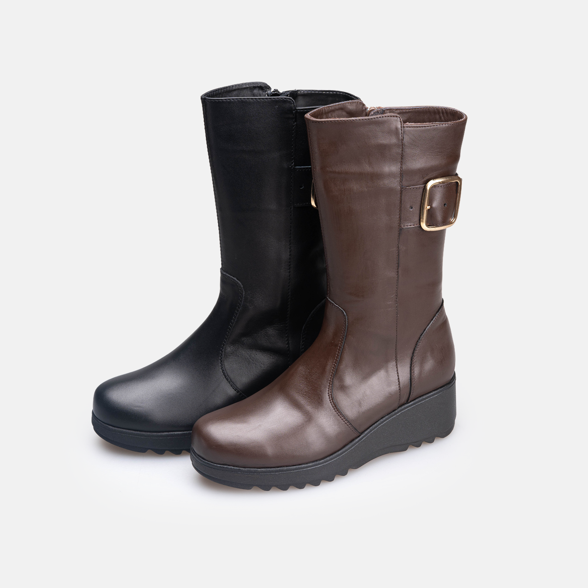 Volzak 4020 Botte genouillère en cuir Marron