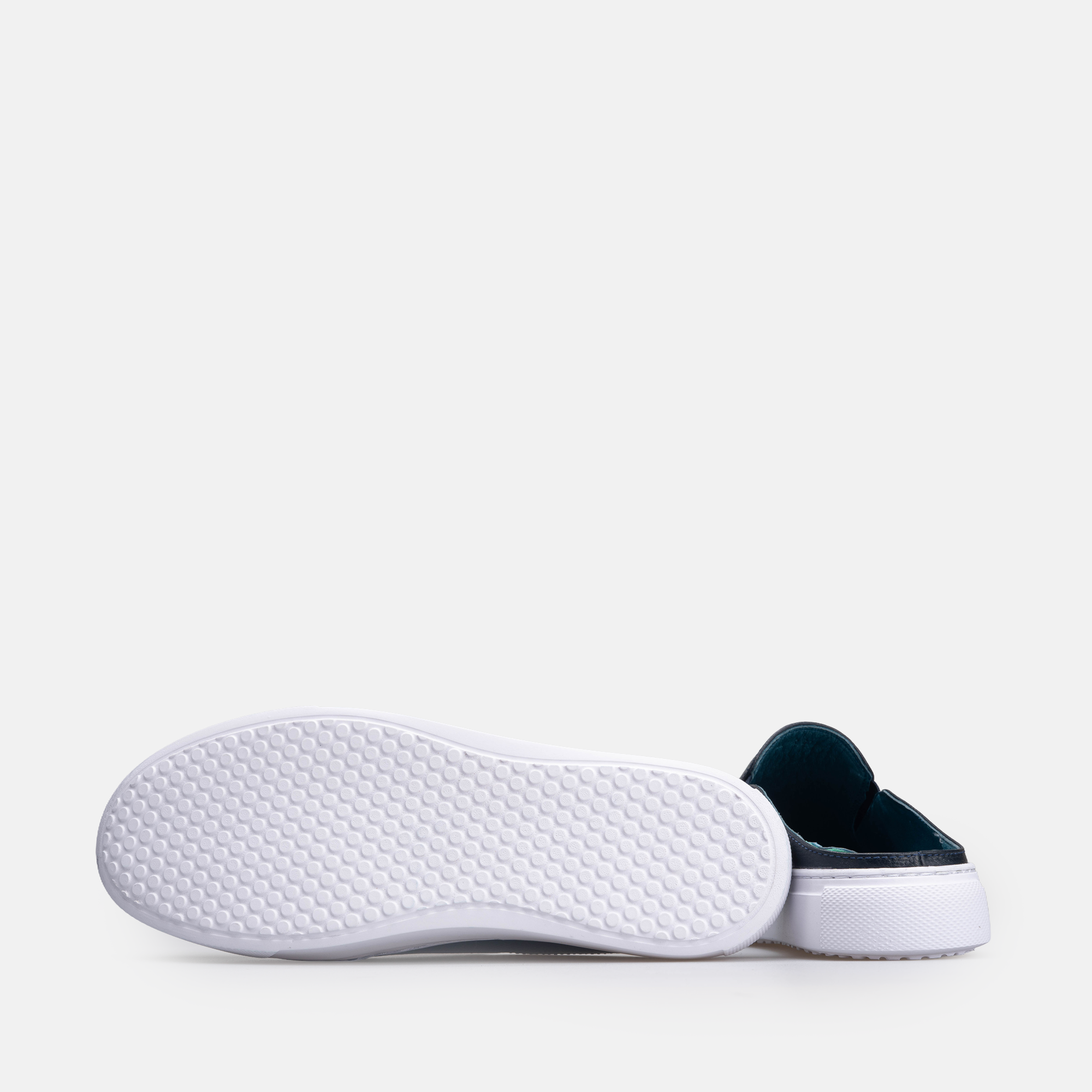 Volzak 301 Mule en cuir Bleu Marine