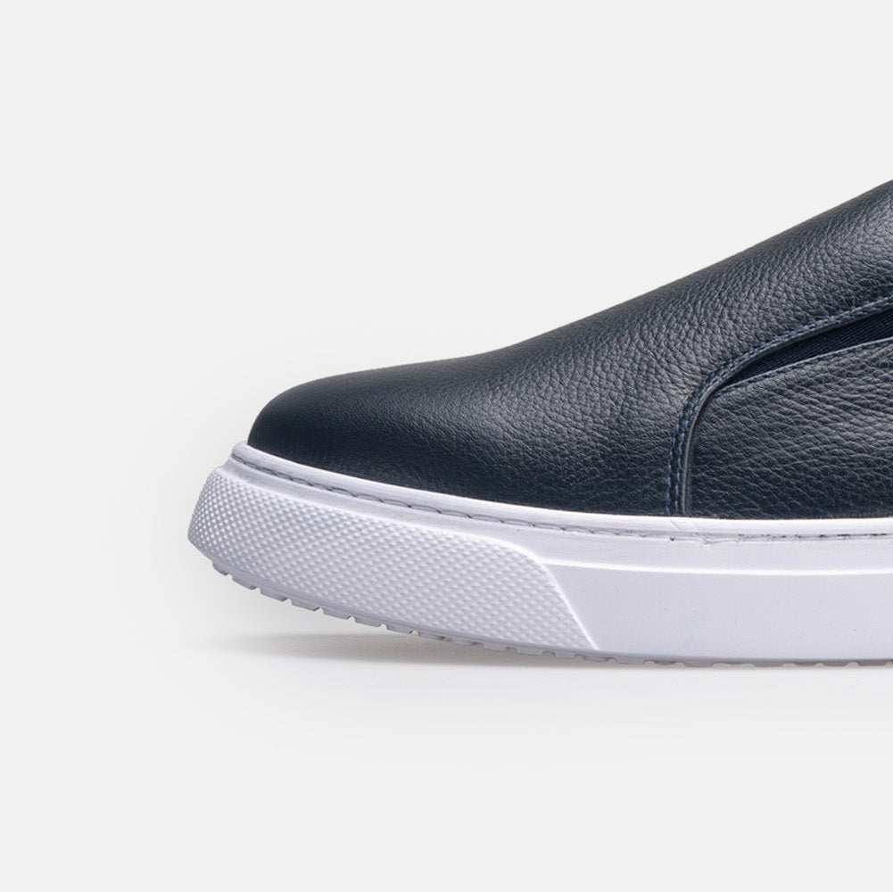 Volzak 301 Mule en cuir Bleu Marine