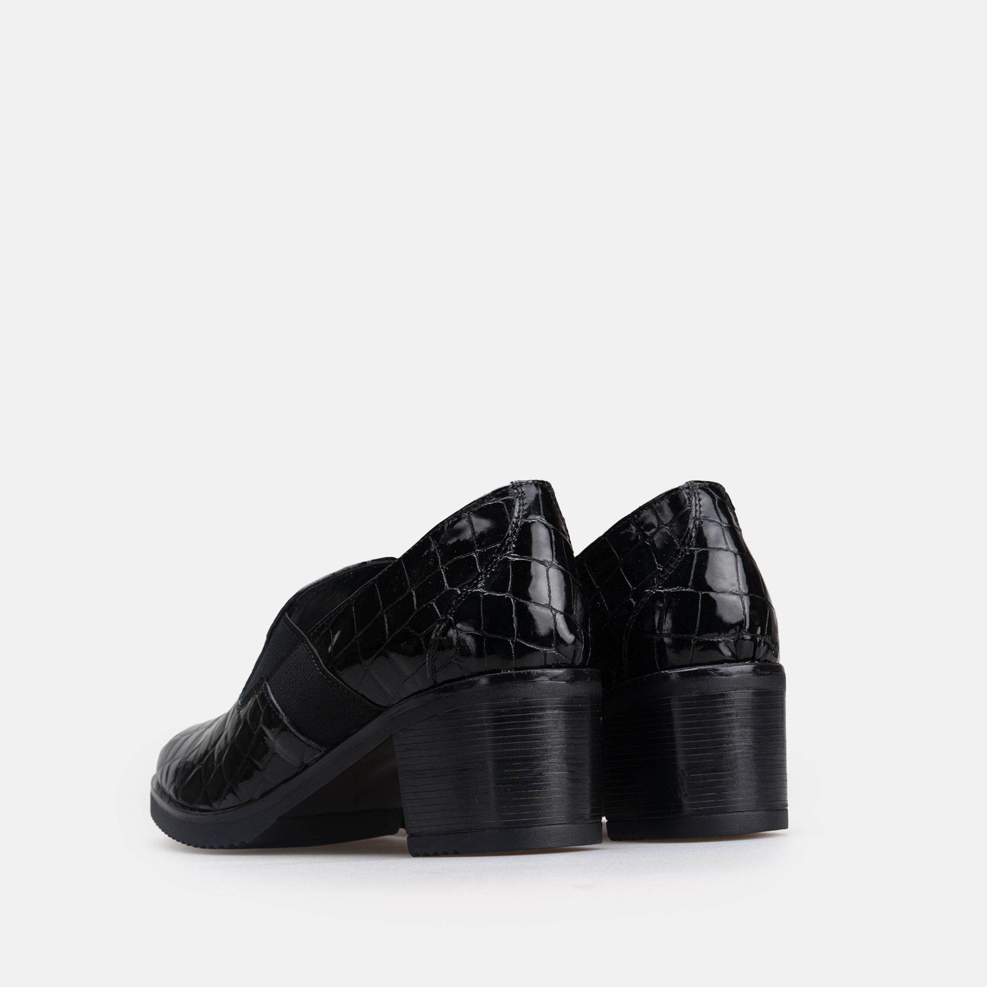 Volzak 535 chaussure en cuir Noir Serpent Vernis